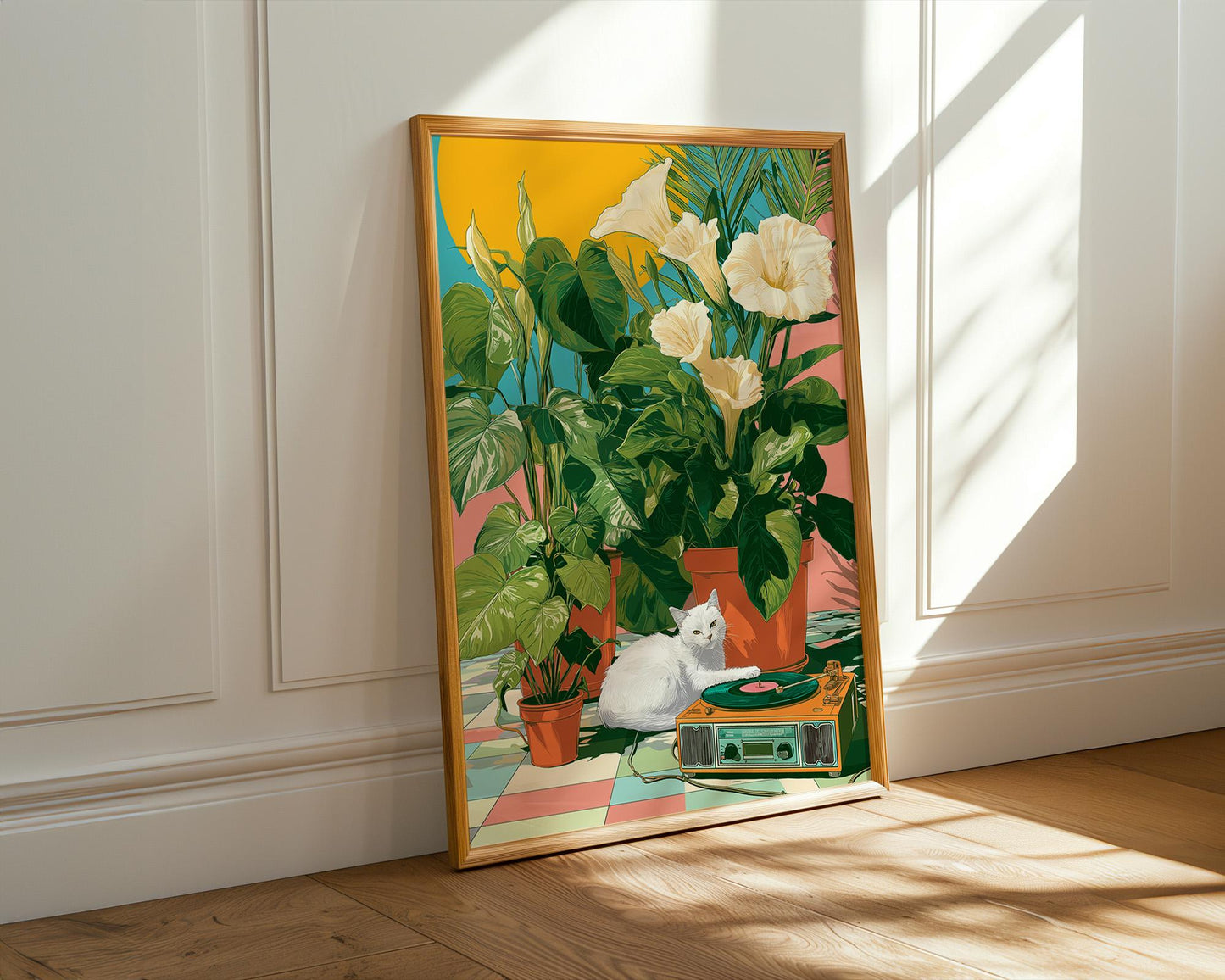Abstract Retro Wall Art | Quirky Animal Poster Maximalist Decor