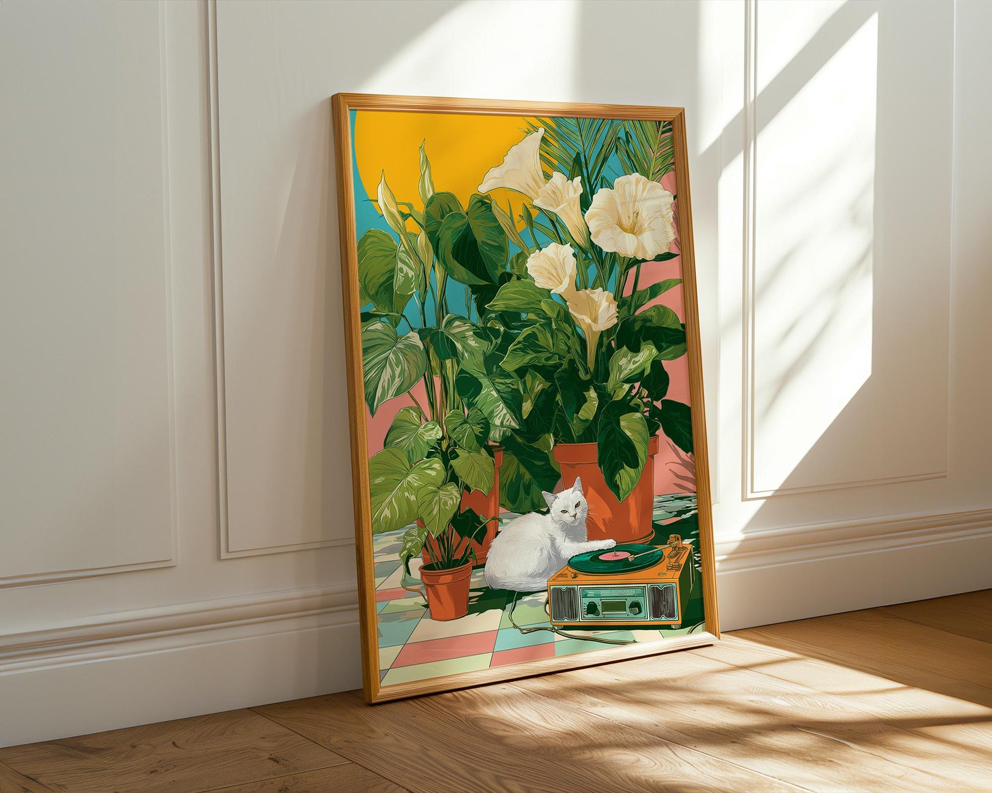 Abstract Retro Wall Art | Quirky Animal Poster Maximalist Decor