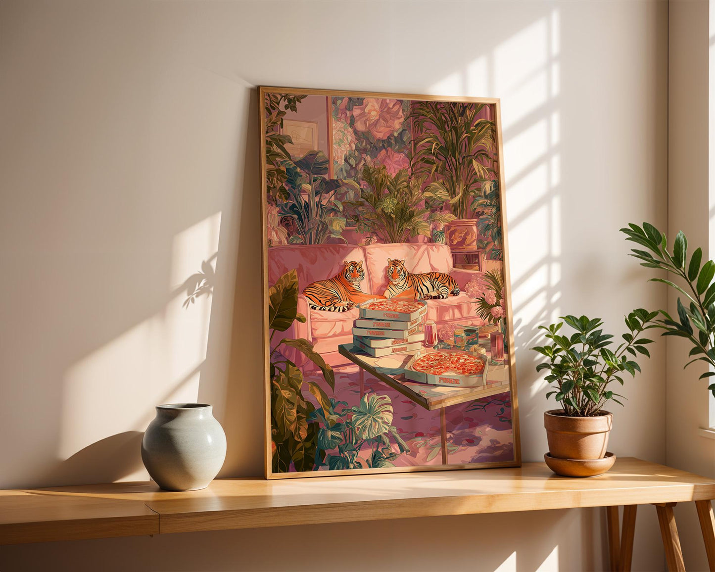 Maximalist Wall Decor | Retro Flower Abstract Floral Wall Art