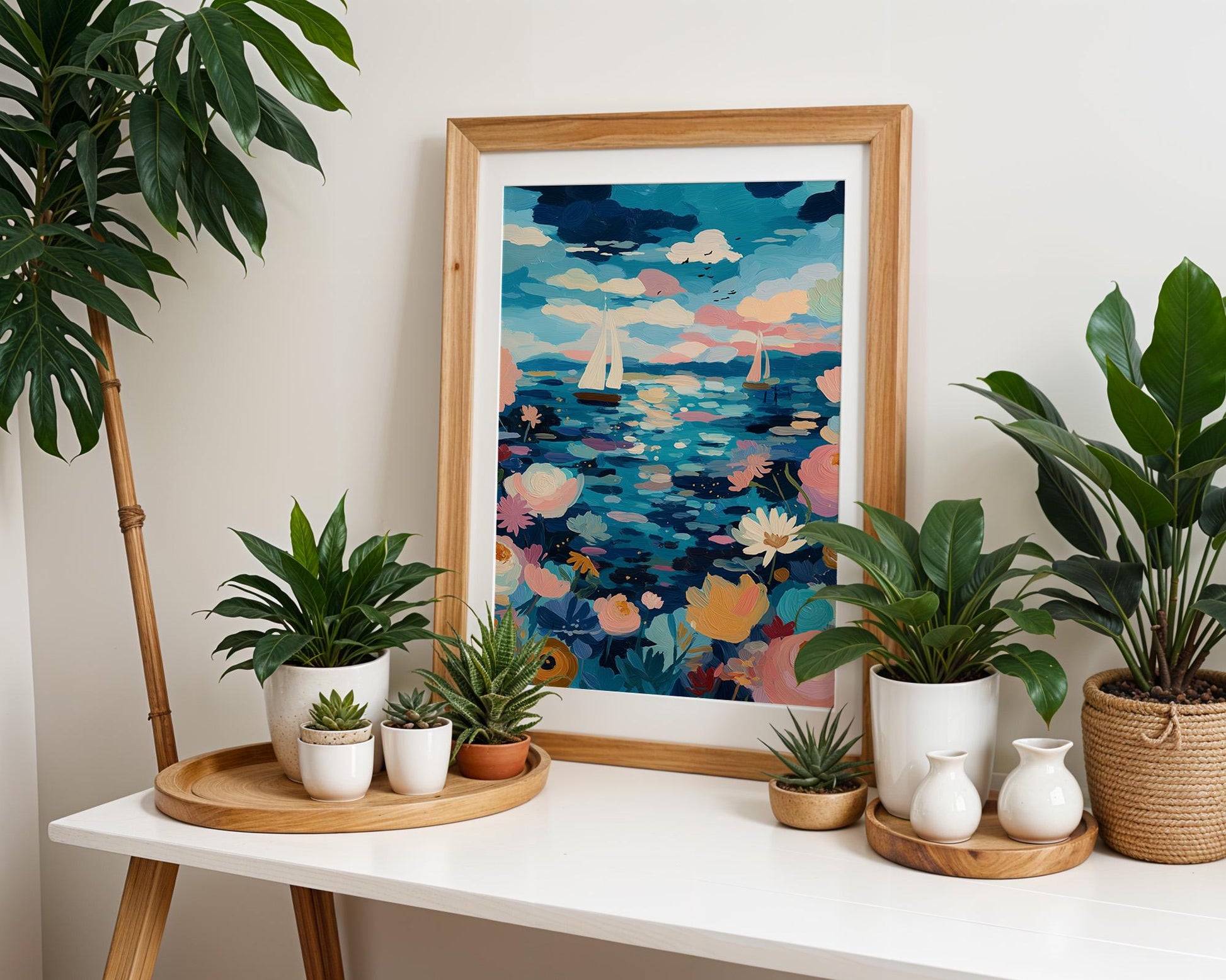 Dopamine Decor | Retro Abstract Ocean Art
