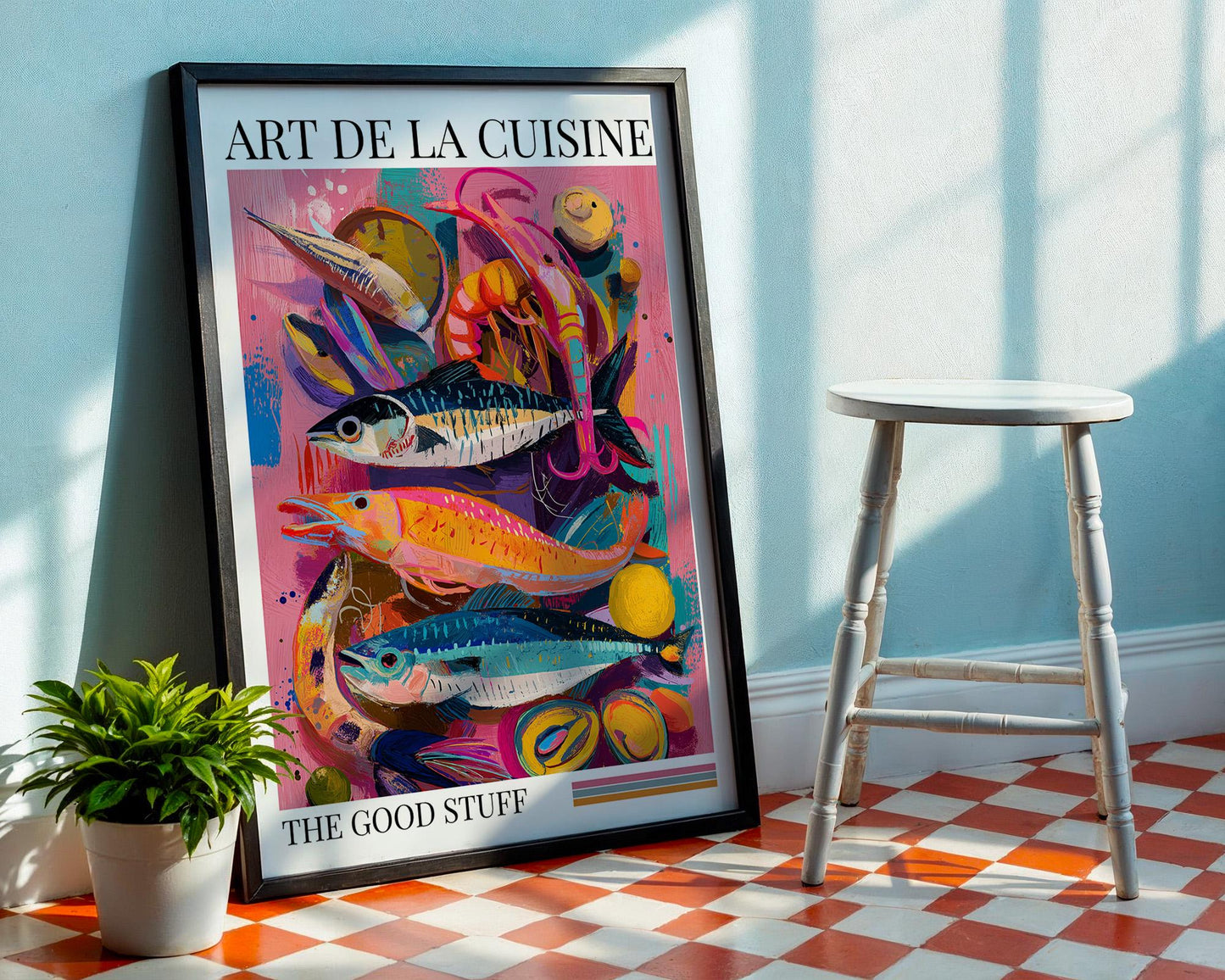 Kitchen Wall Art | Colorful Fish Print