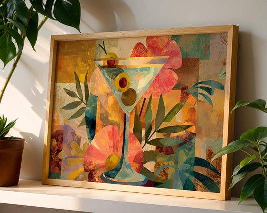 Kitchen Wall Art | Maximalist Cocktail Print