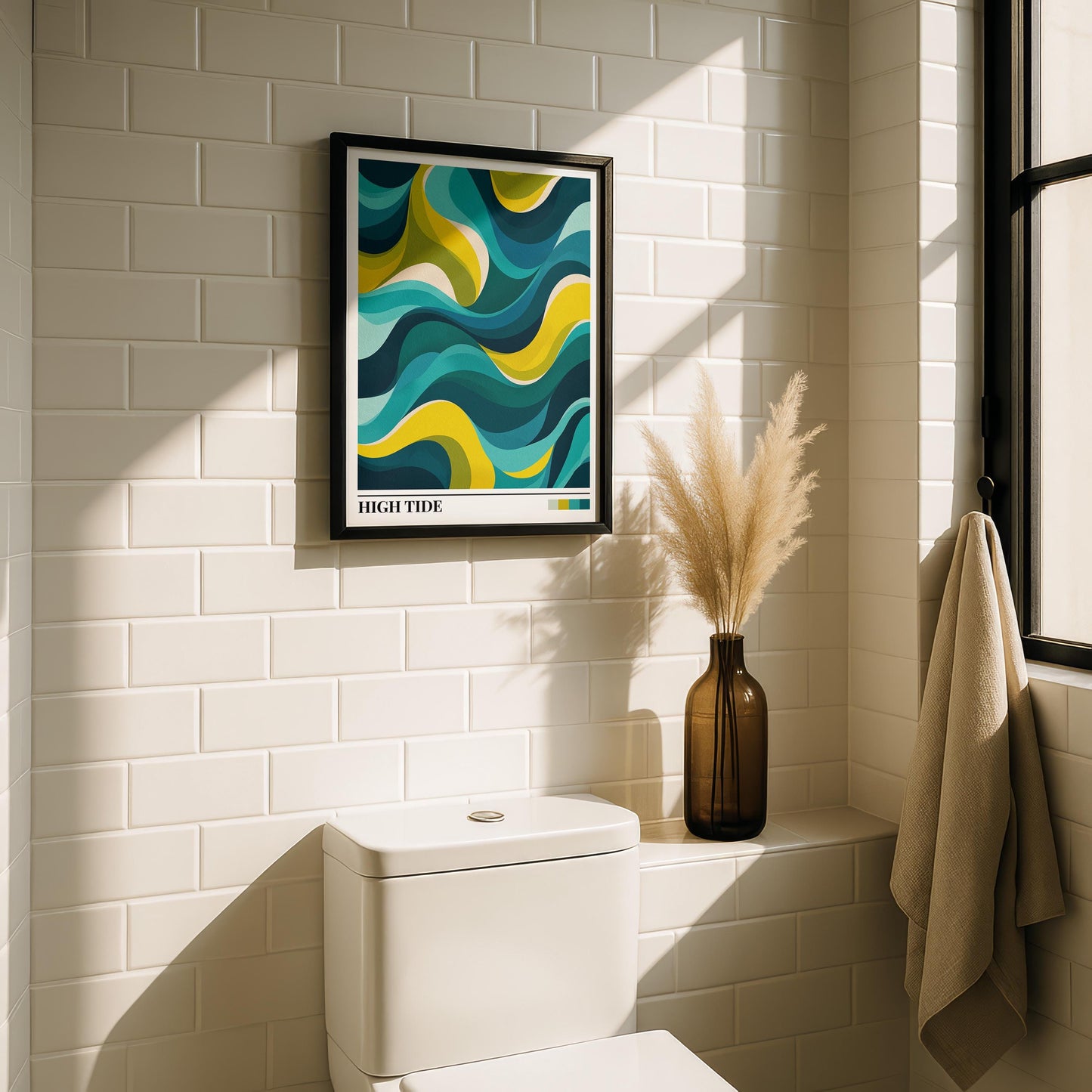 Bathroom Wall Art | Abstract Sea Wall Art