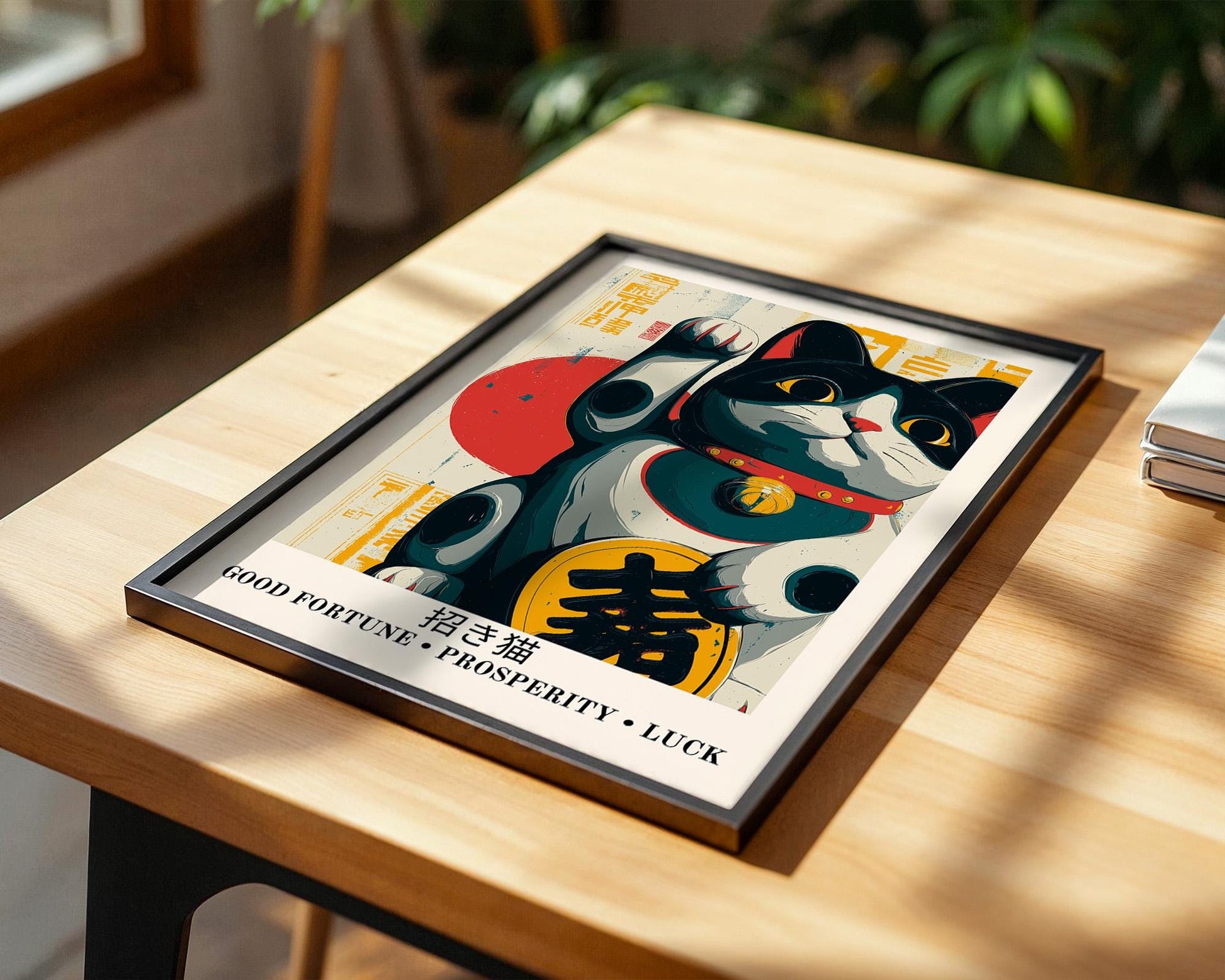 Japanese Wall Art | Maneki Neko Lucky Cat