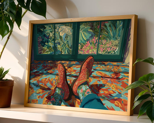 Dopamine Decor | Colourful Floral Garden Artwork