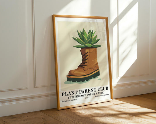 Flower Wall Decor | Retro Houseplant Poster