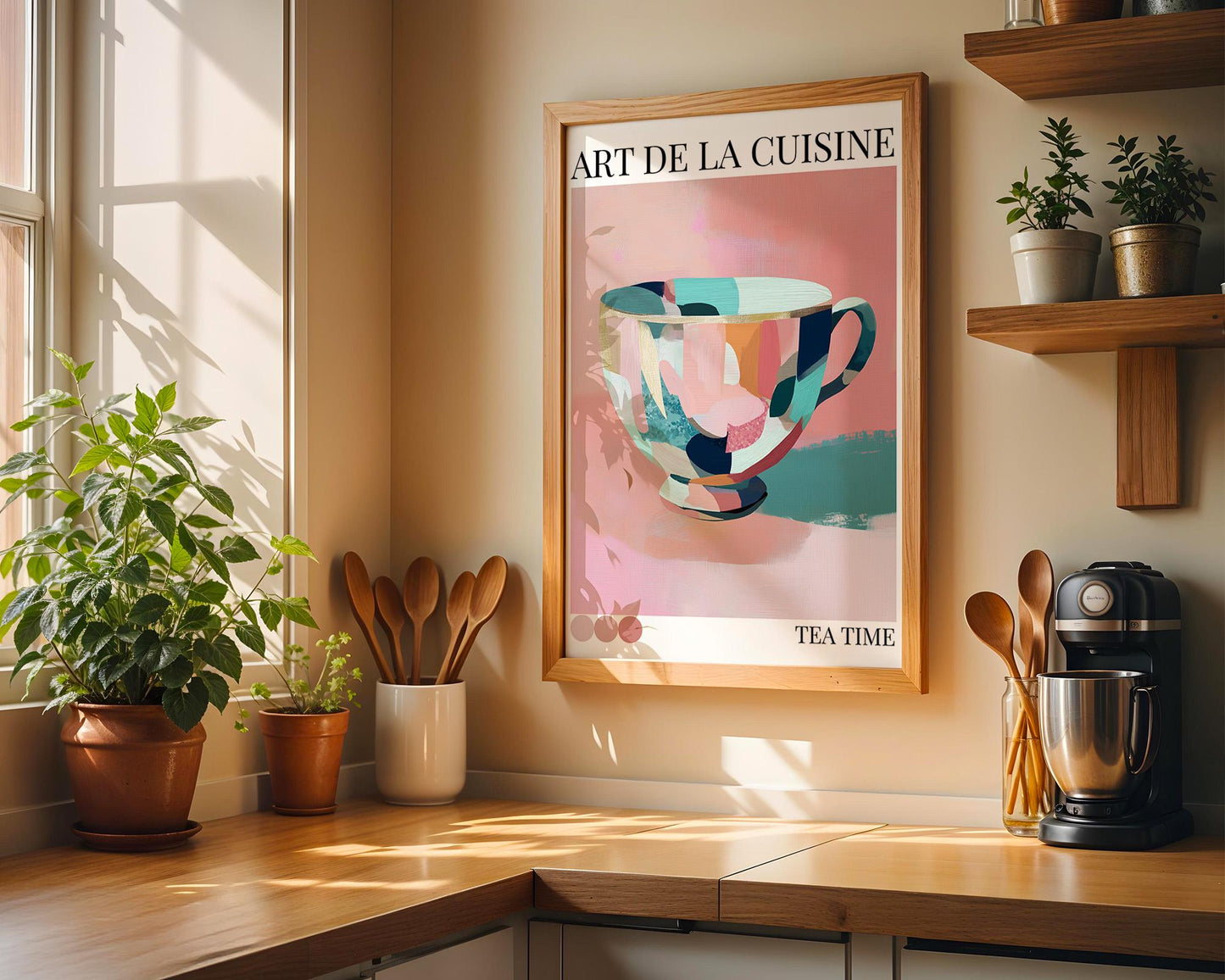 Kitchen Wall Art | Colourful Coffee Print