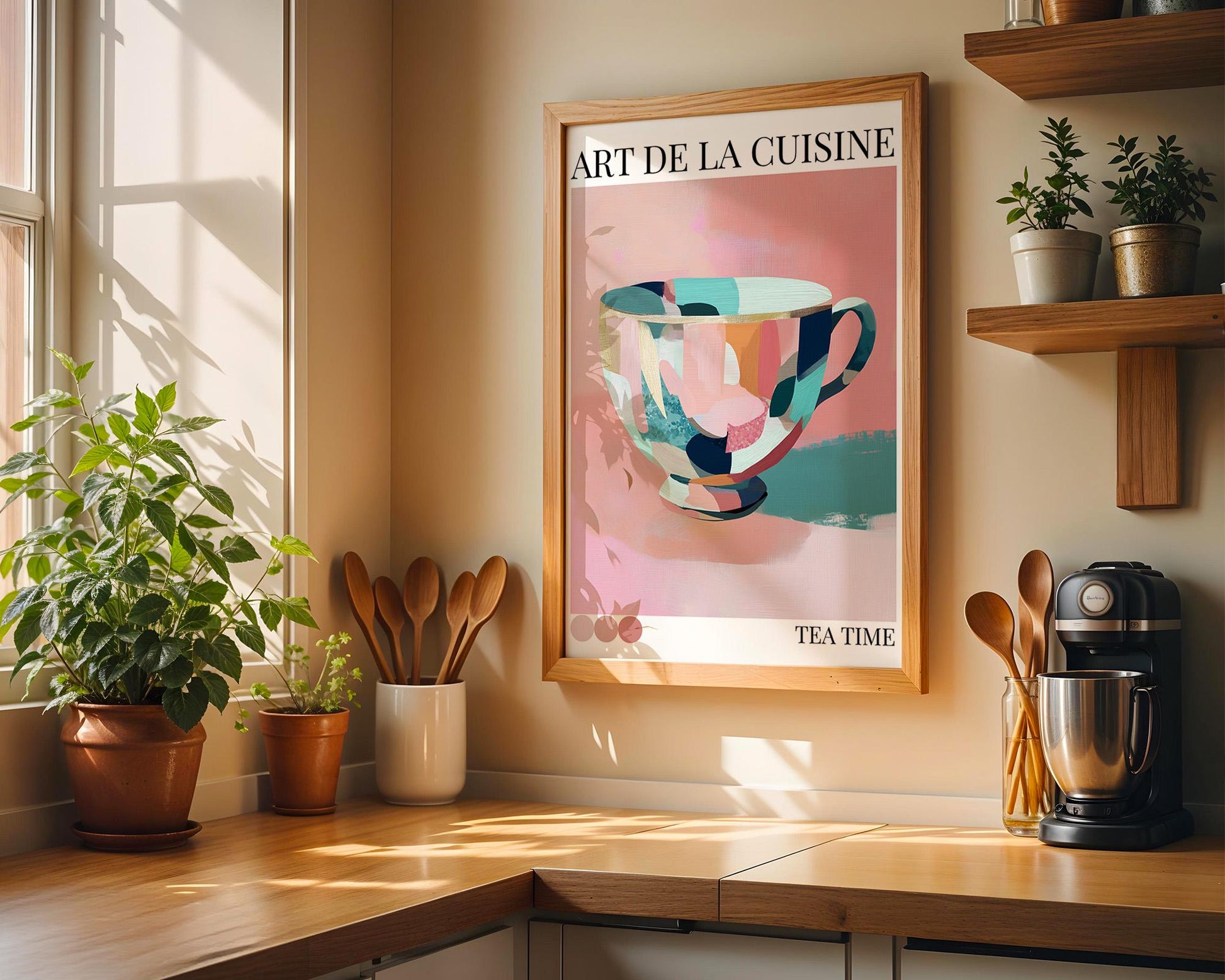 Kitchen Wall Art | Colourful Coffee Print