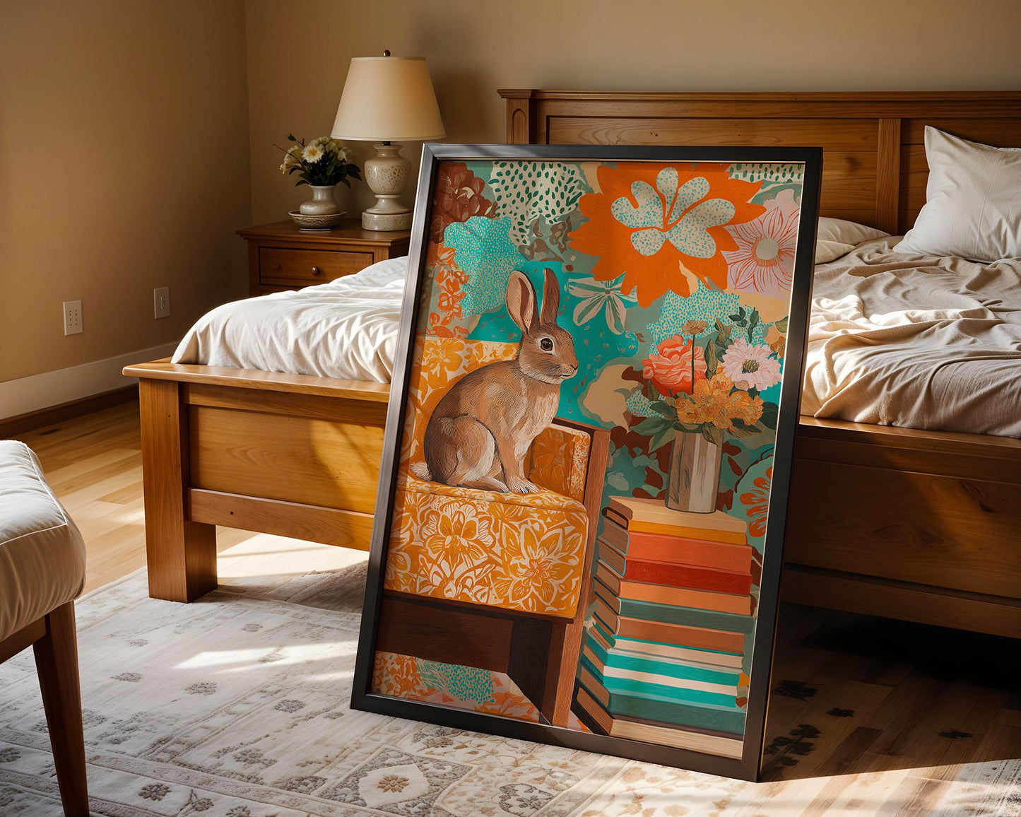 Dopamine Decor | Vibrant Rabbit Wall Art