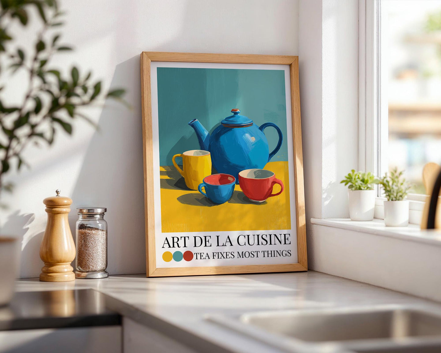 Kitchen Wall Art | Colourful Tea Poster