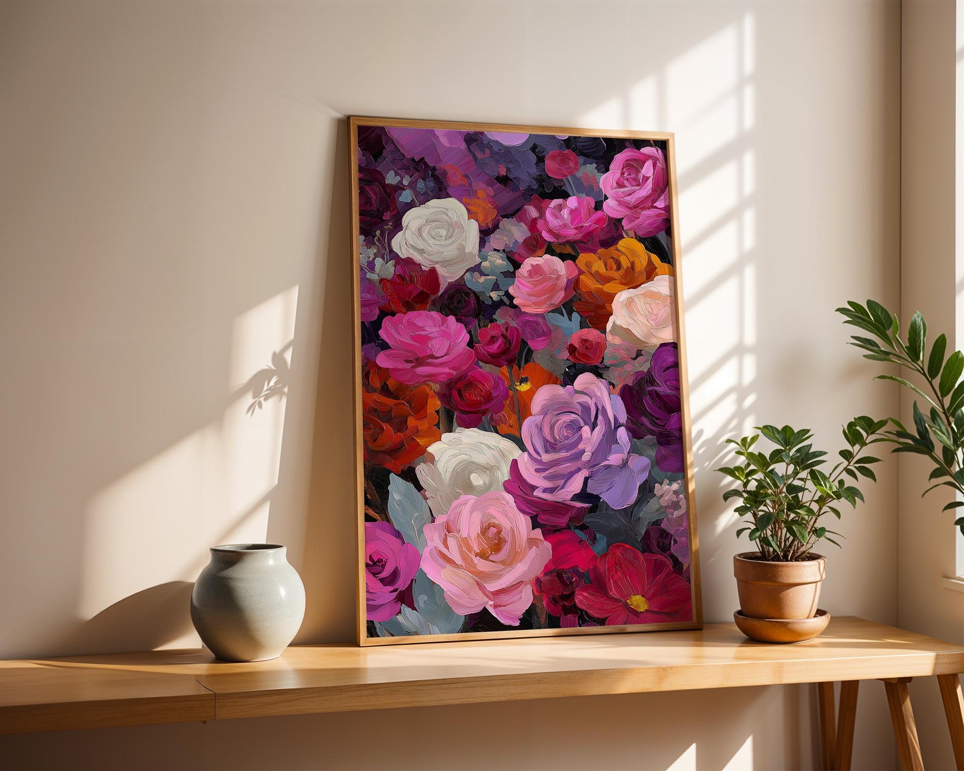 Maximalist Floral Wall Art | Vibrant Garden Decor