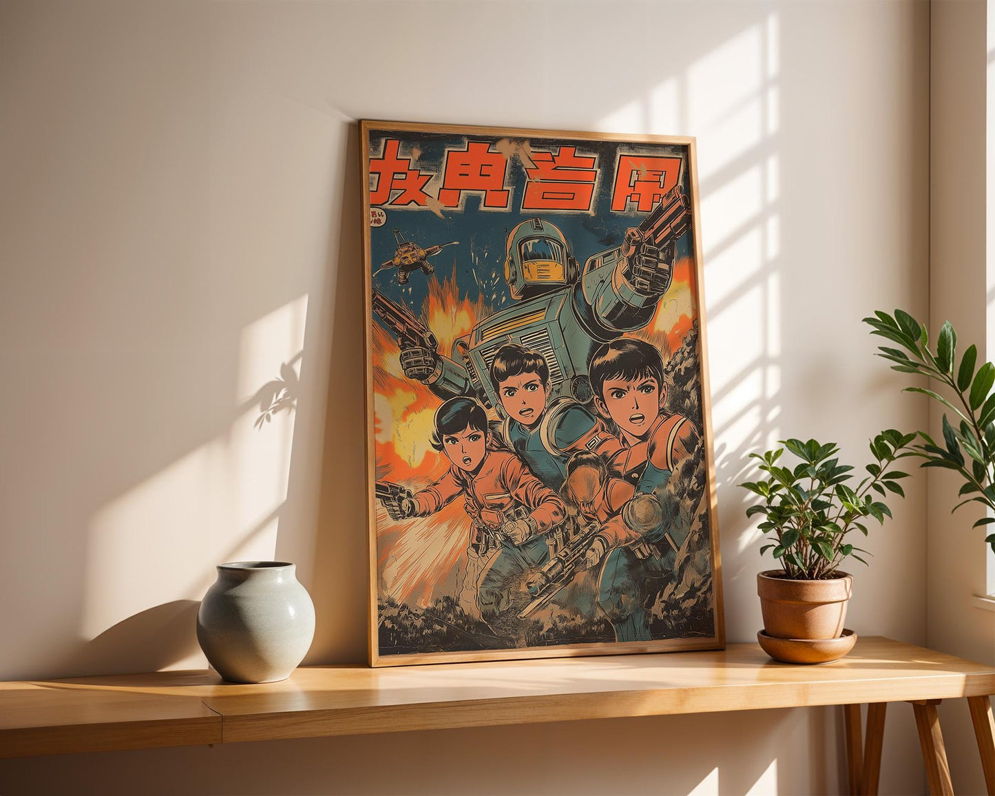Japanese Wall Art | Retro Mecha Anime Poster