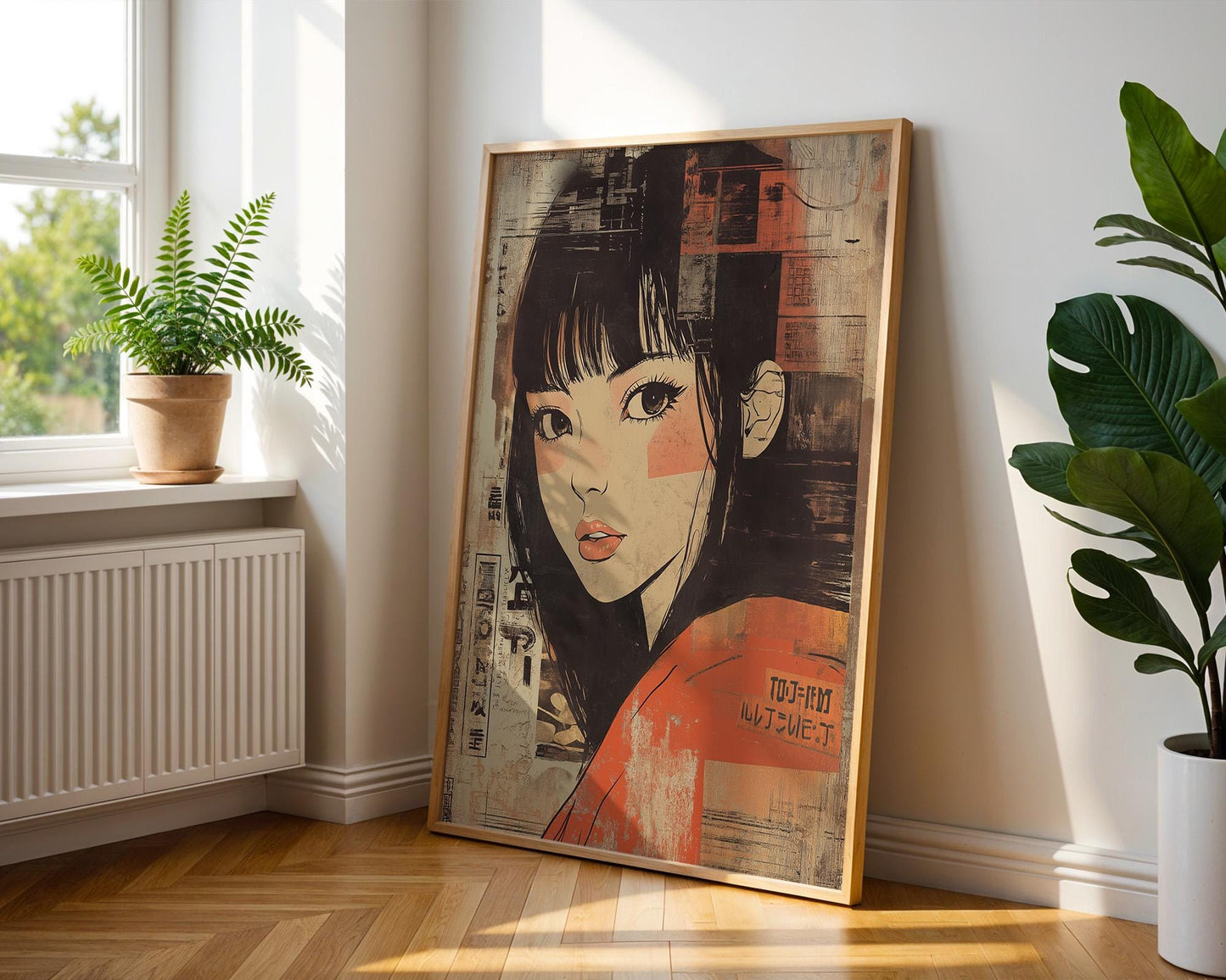 Japanese Wall Art | Retro Anime Girl Poster