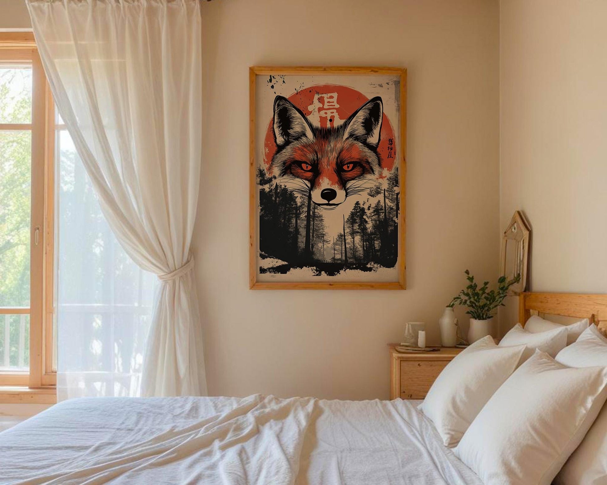 Japanese Wall Art | Japanese Fox Poster