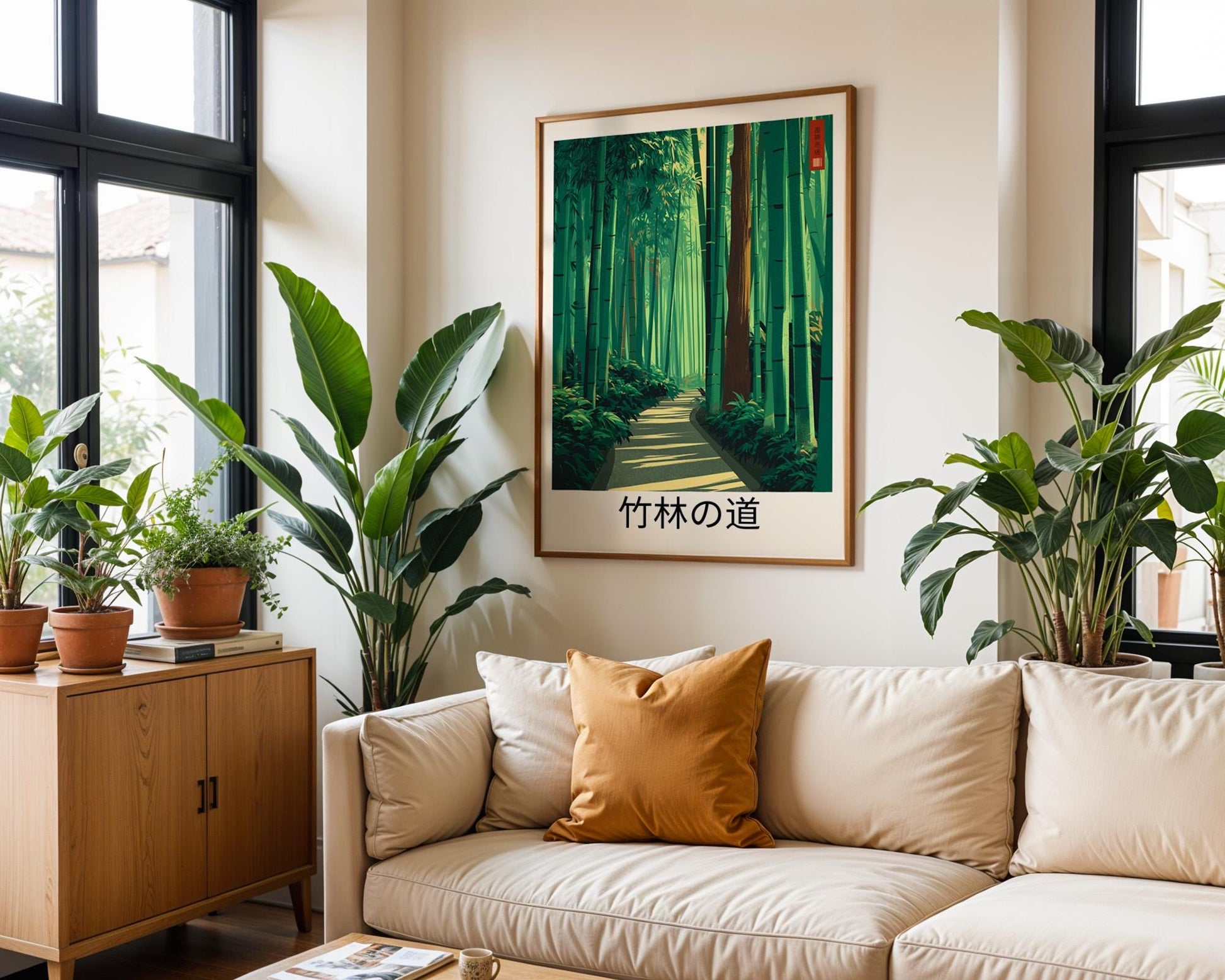 Japanese Wall Art Print | Emerald Green