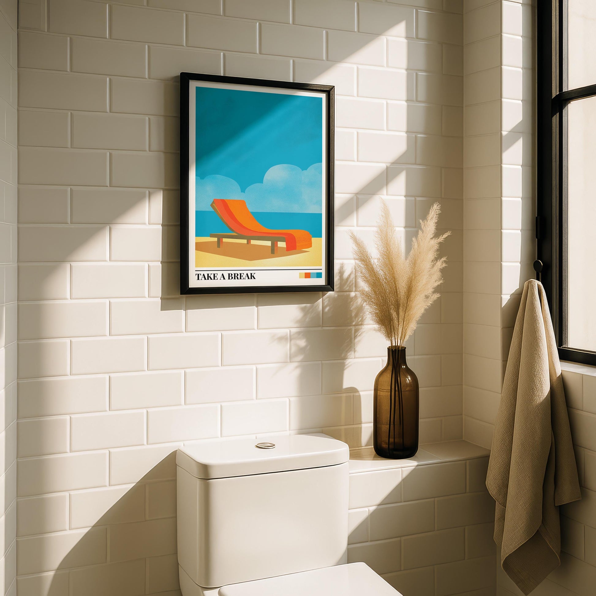 Bathroom Wall Art | Maximalist Coastal Home Decor