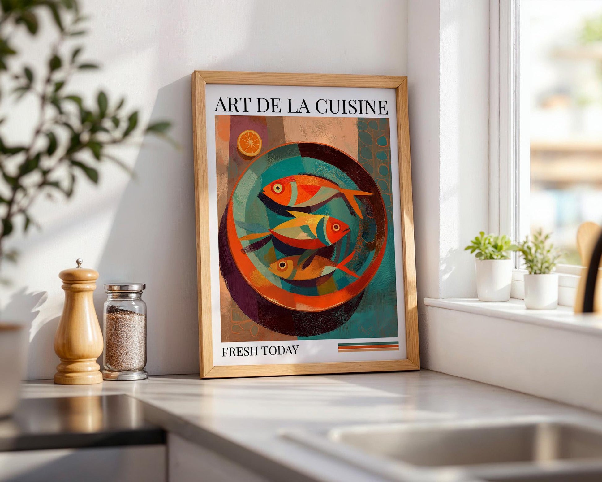 Kitchen Wall Art | Colorful Fish Wall Art