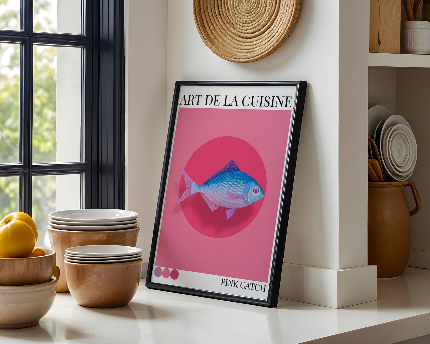 Kitchen Wall Art | Pink Fish Poster