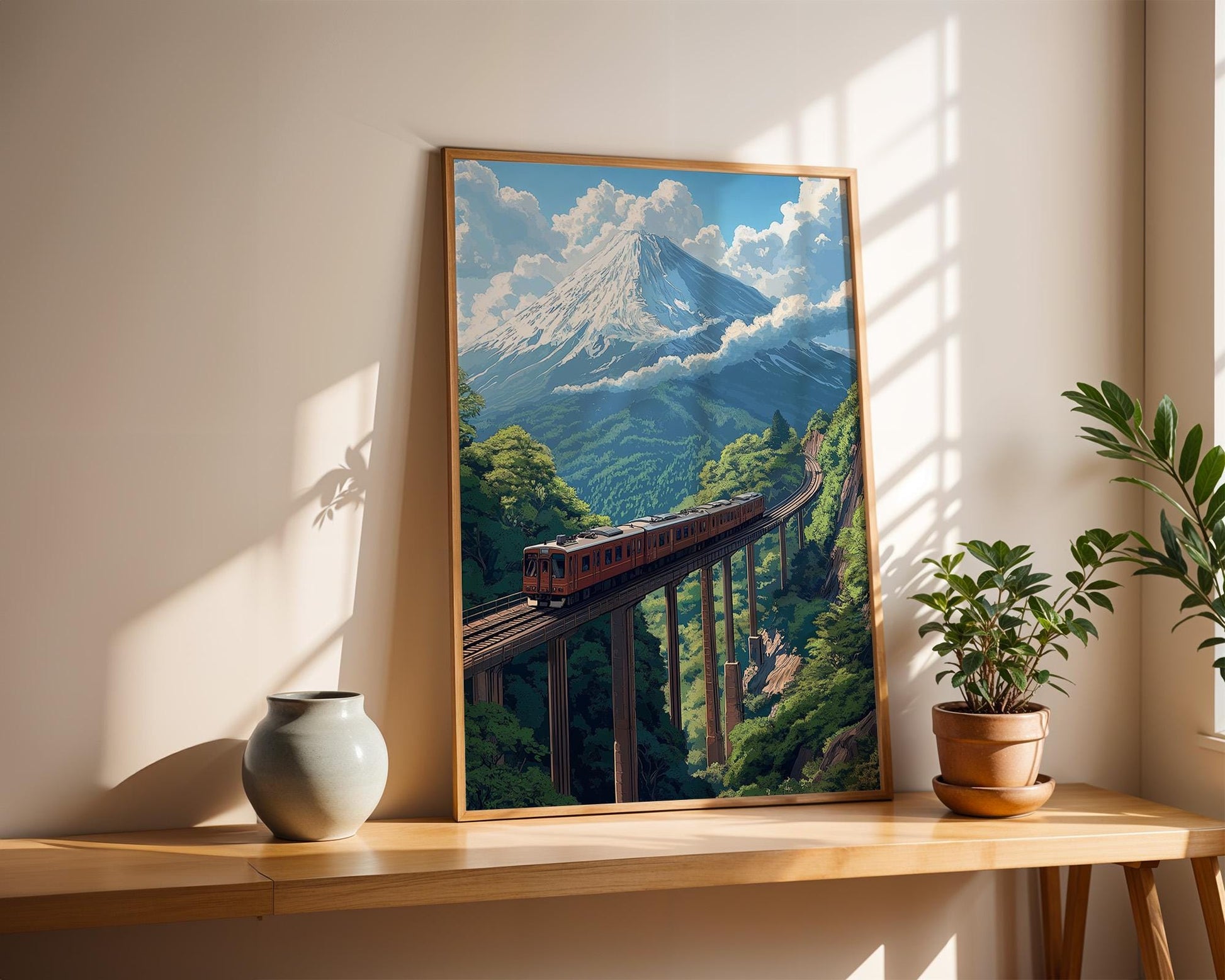 Japanese Wall Art | Mount Fuji Anime Poster