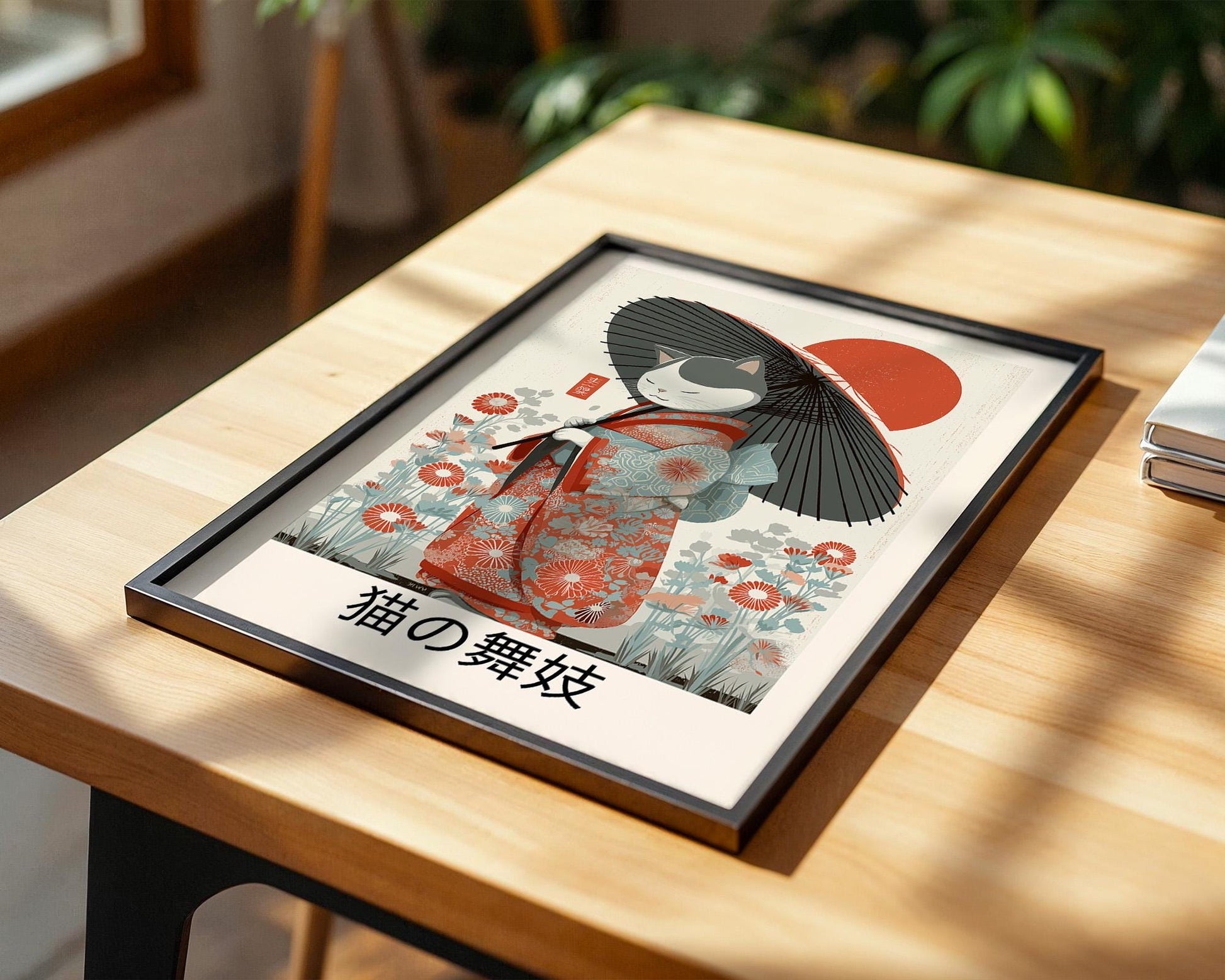 Japanese Wall Art | Japanese Cat Art Print