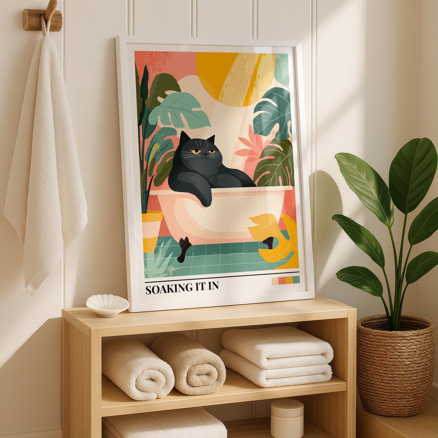 Bathroom Wall Art | Cat Bathroom Wall Art