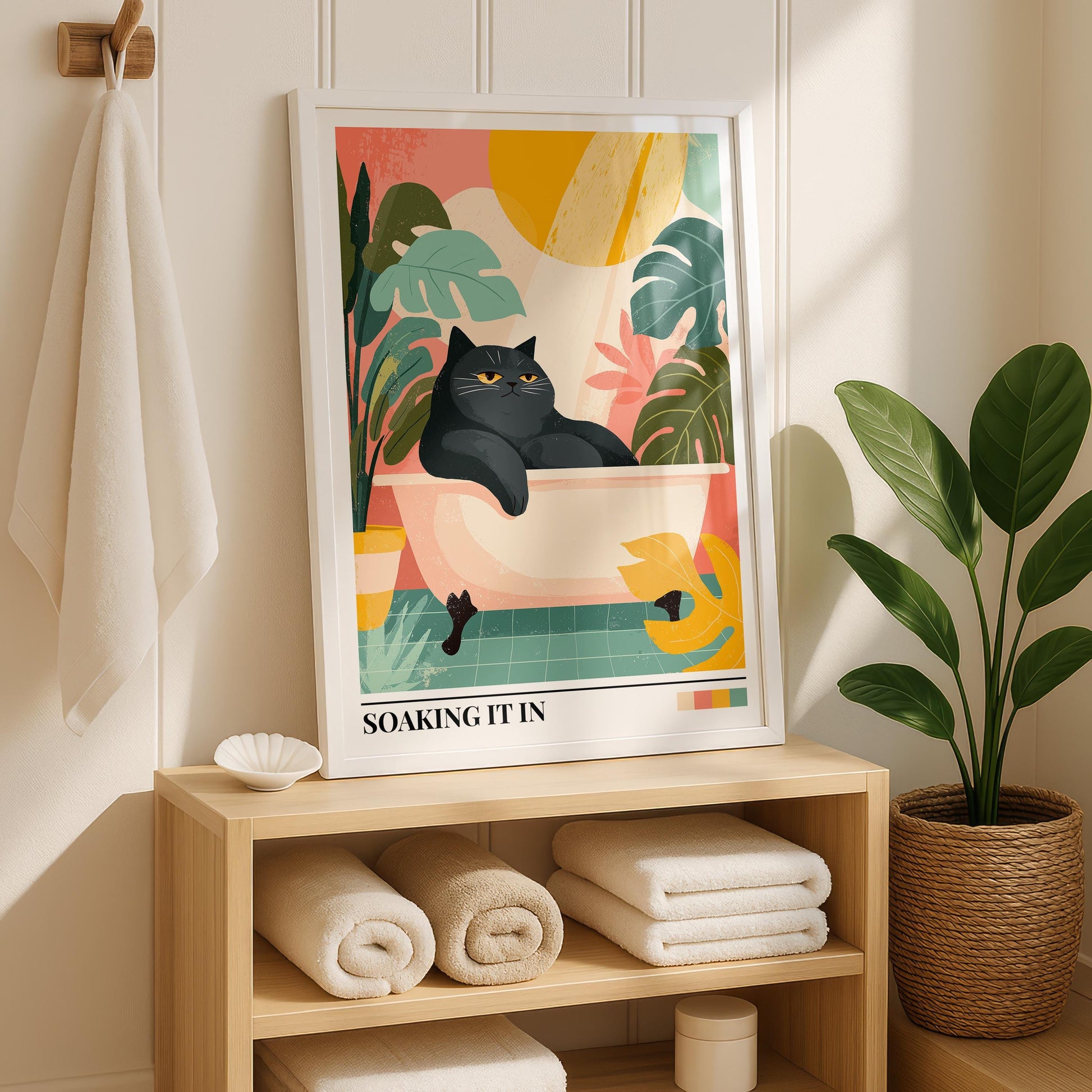 Bathroom Wall Art | Cat Bathroom Wall Art