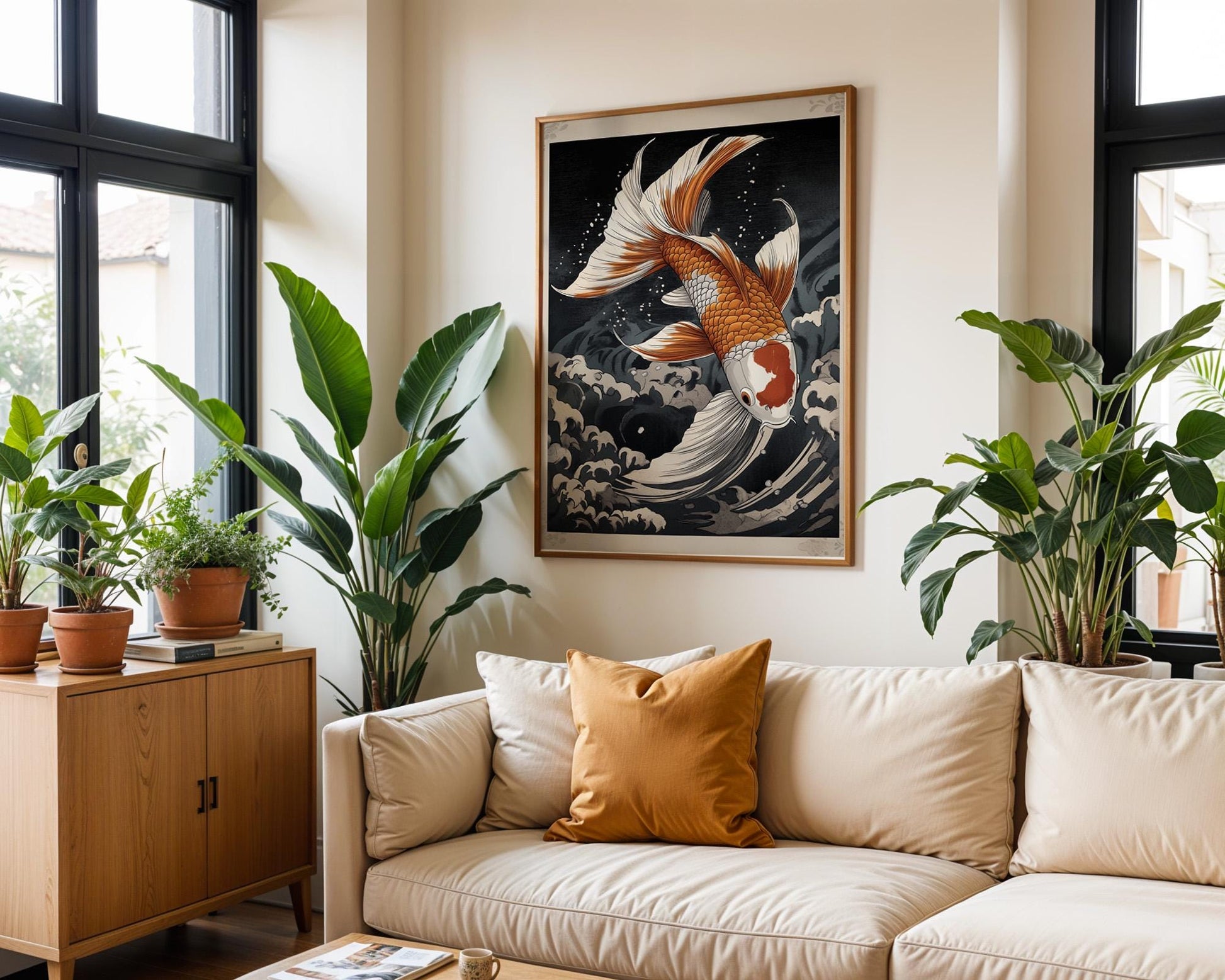 Japanese Wall Art | Japanese Koi Fish Art