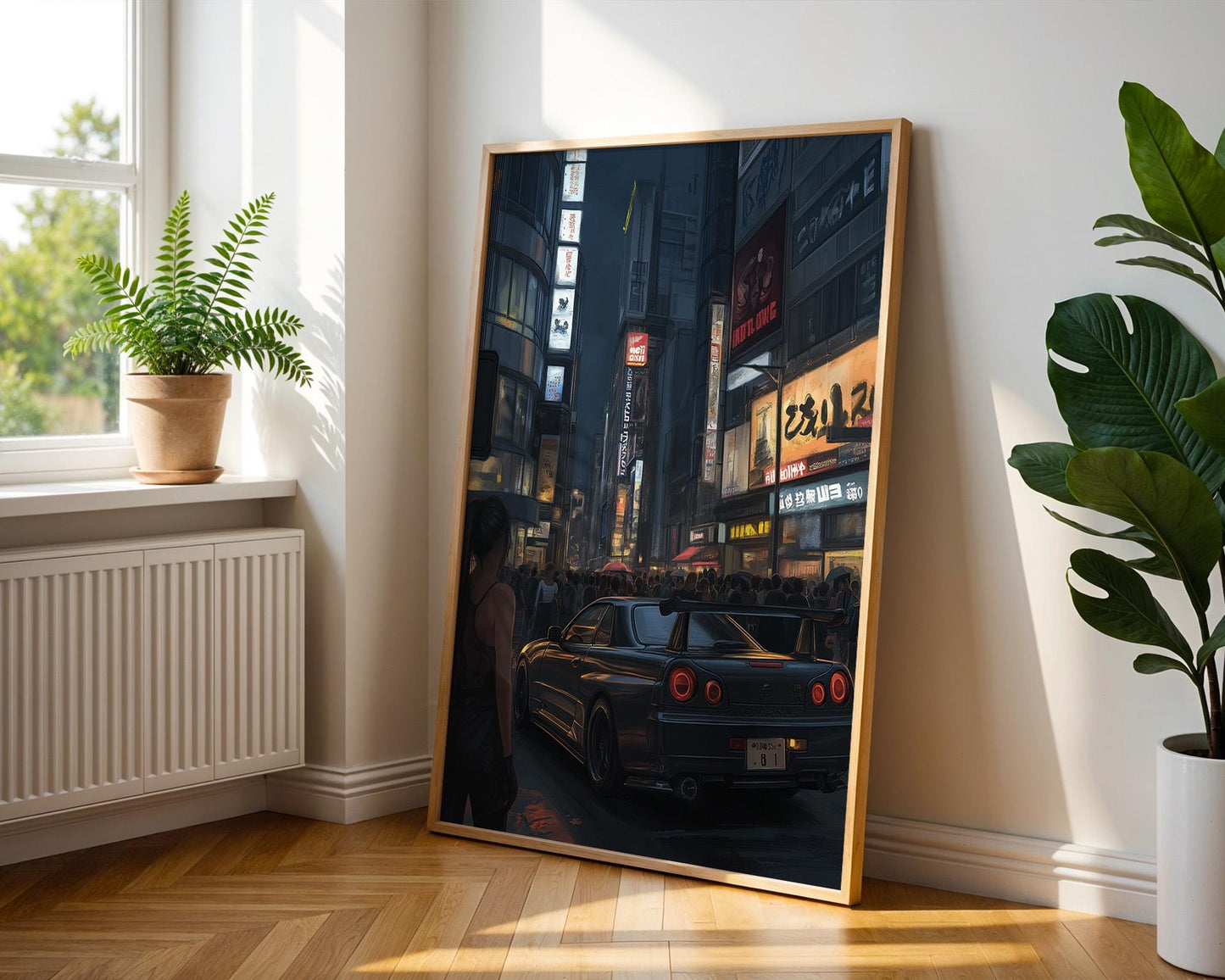 Japanese Wall Art | Tokyo Night Car Poster