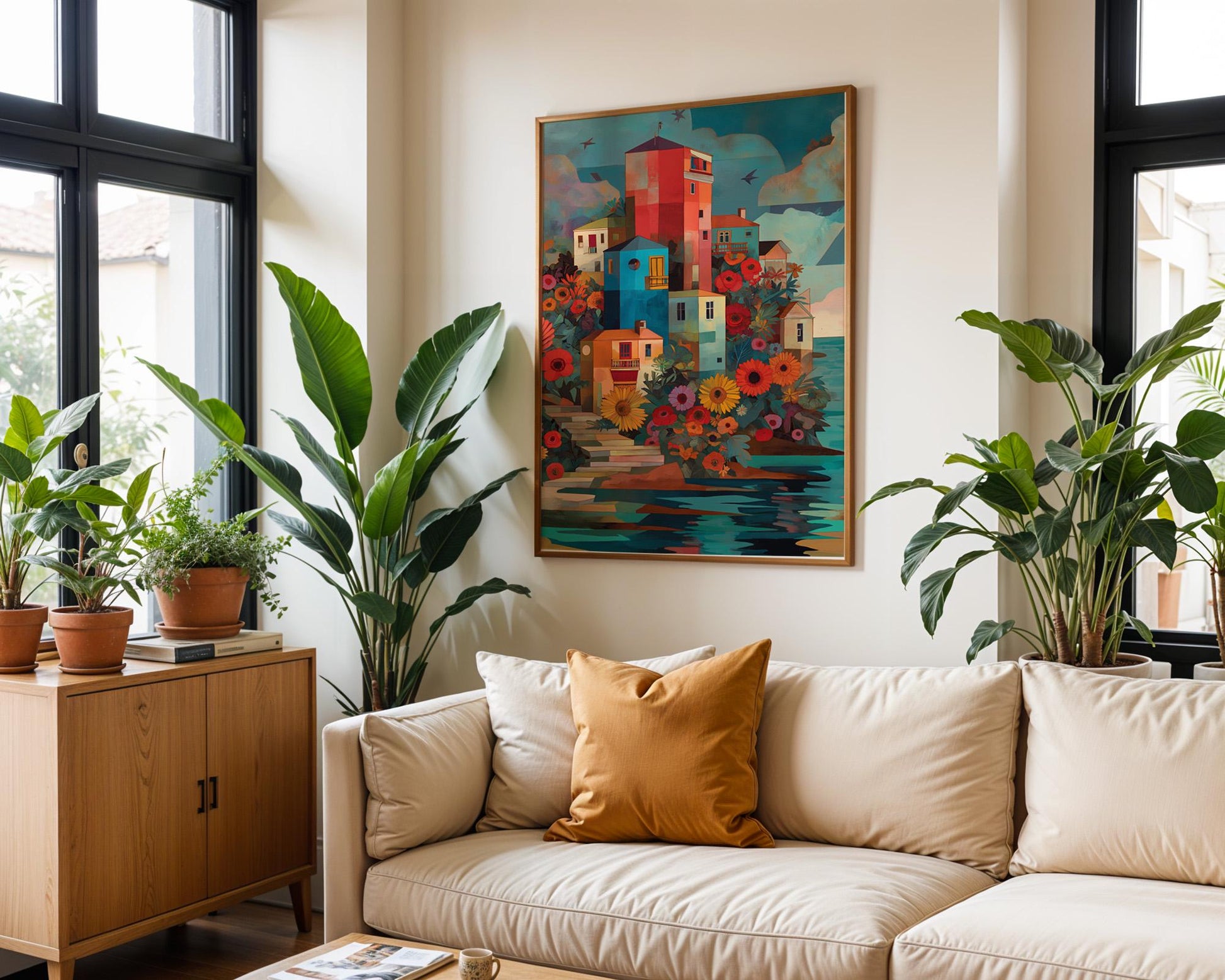Dopamine Decor | Vibrant Abstract Floral Print