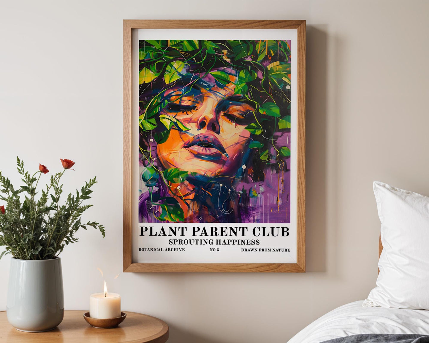 Flower Wall Decor | Decorative Modern Abstract Floral Wall Art