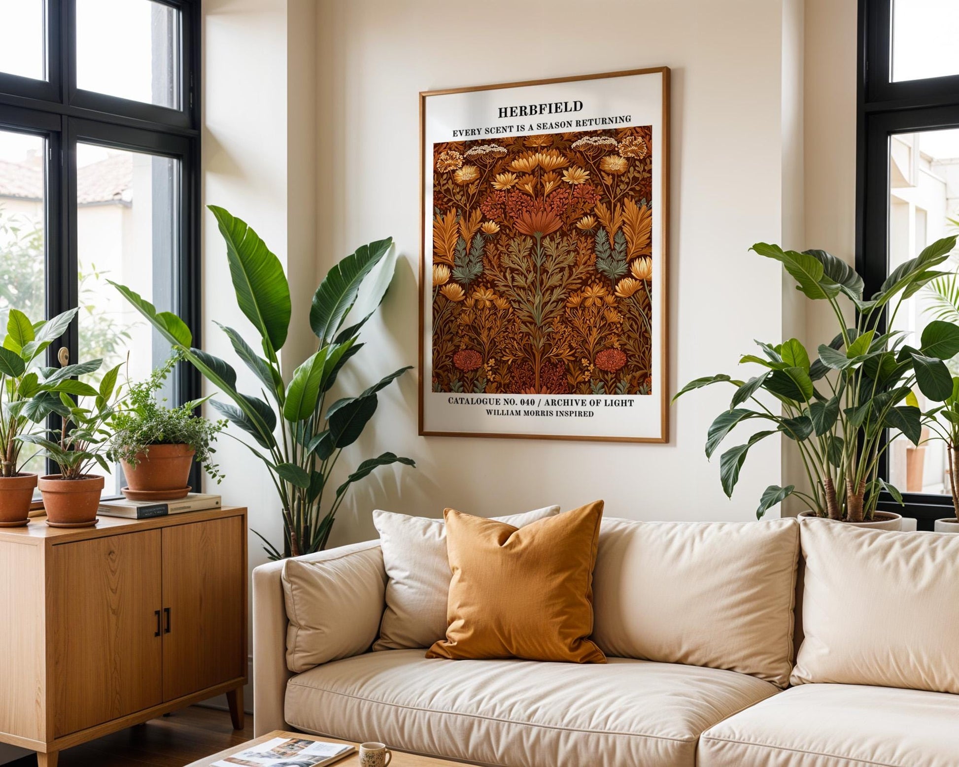 Gallery Wall Art | William Morris Inspired Herb Garden