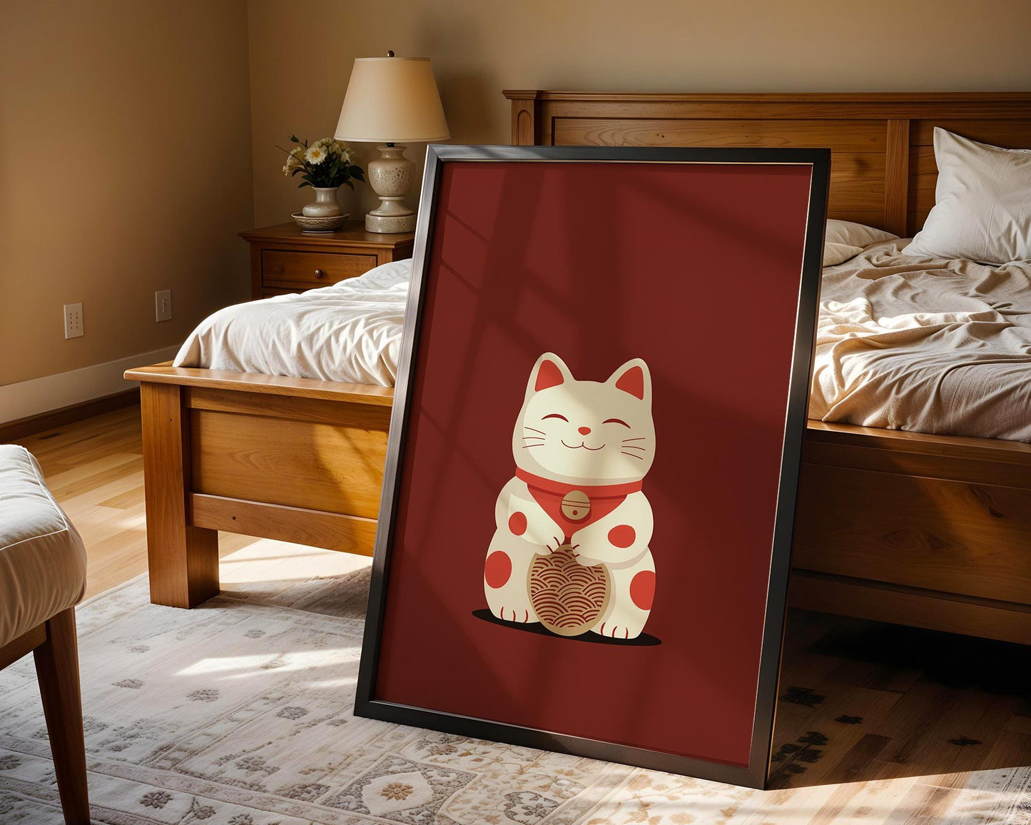 Japanese Wall Art | Maneki Neko Lucky Cat