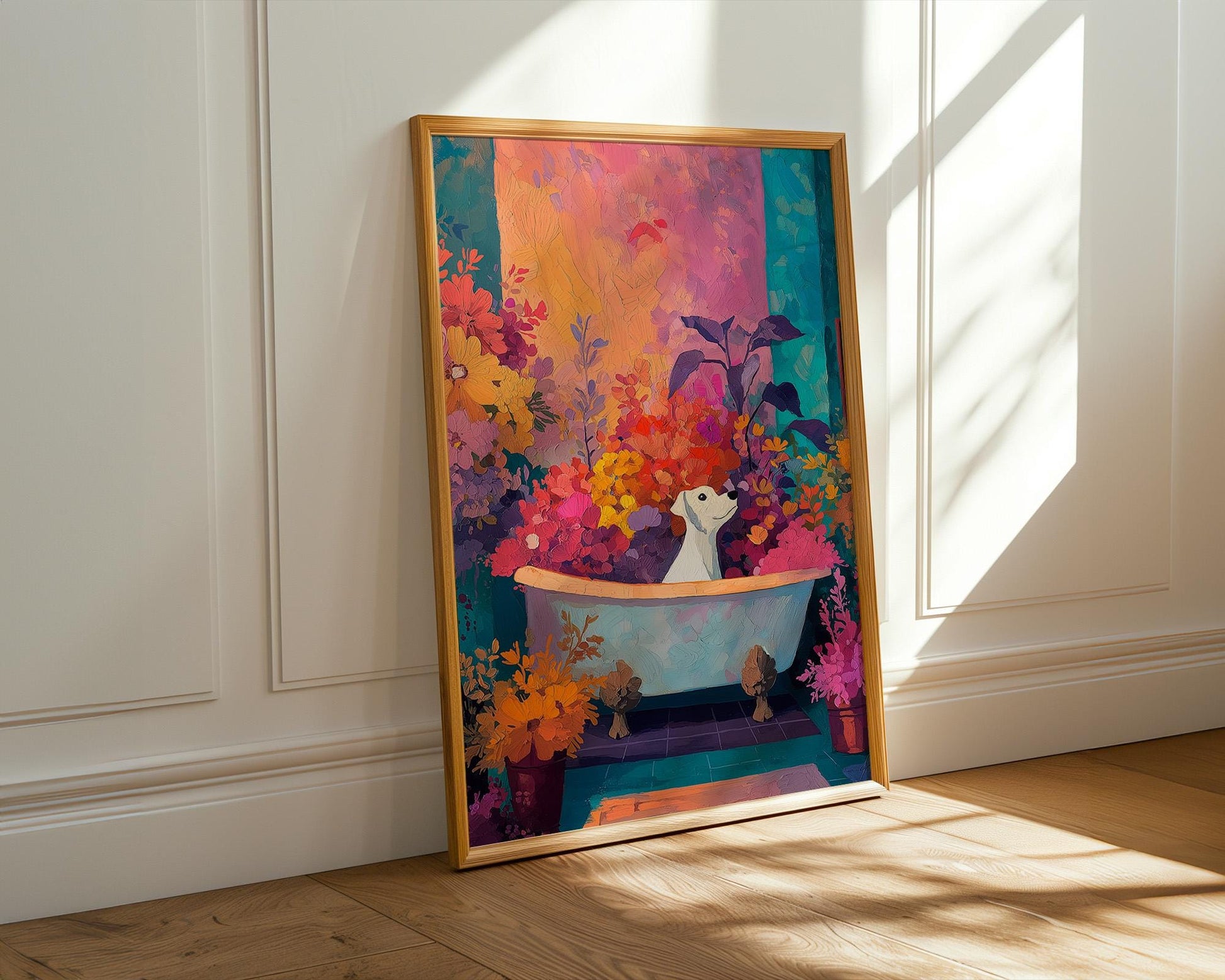 Bathroom Wall Art | Vintage Dog Bathroom Art