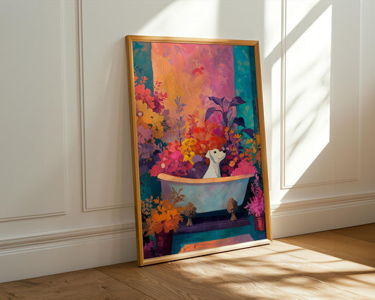 Bathroom Wall Art | Vintage Dog Bathroom Art