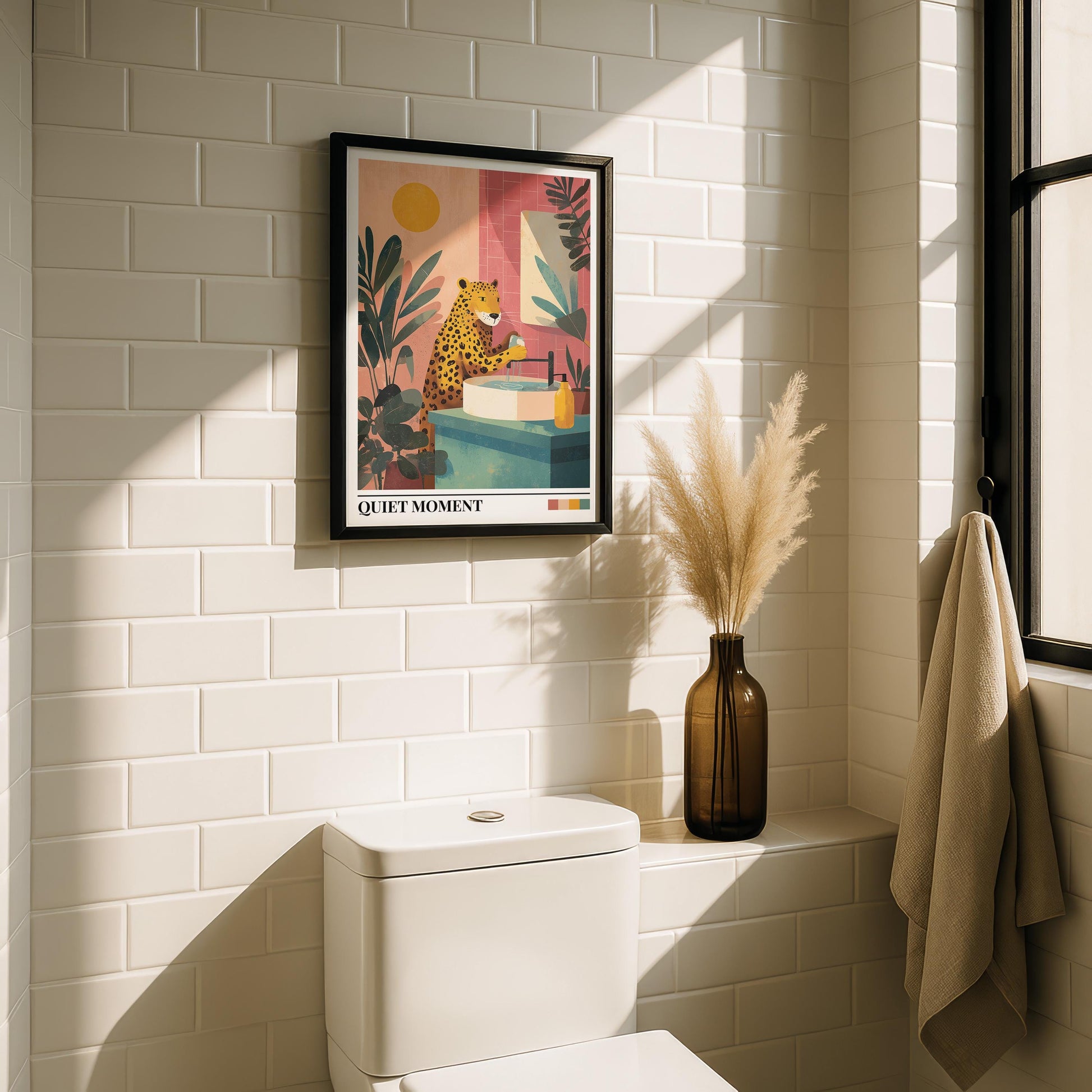 Bathroom Wall Art | Leopard Bathroom Wall Art