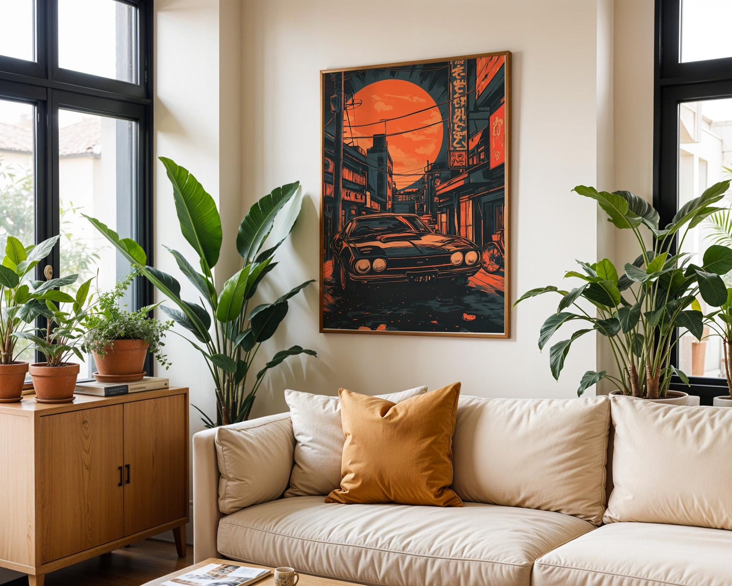 Japanese Wall Art | Cyberpunk Japanese Car Poster