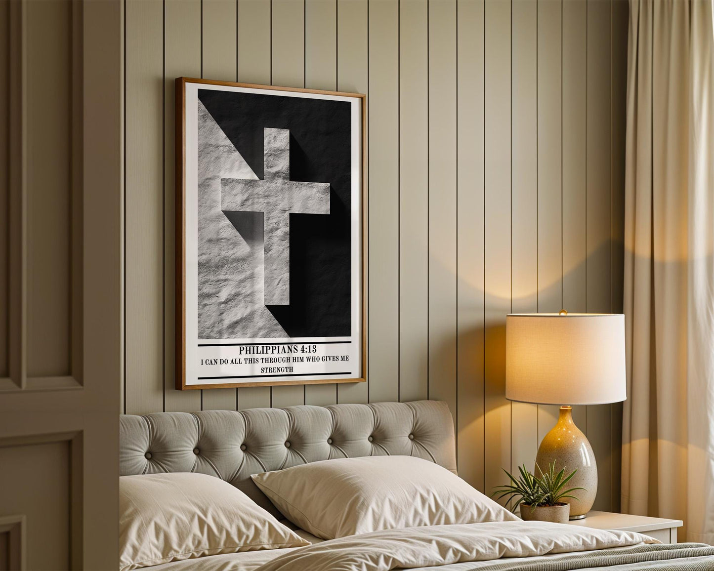 Christian Wall Art | Philippians 4:13 Inspirational Scripture Poster