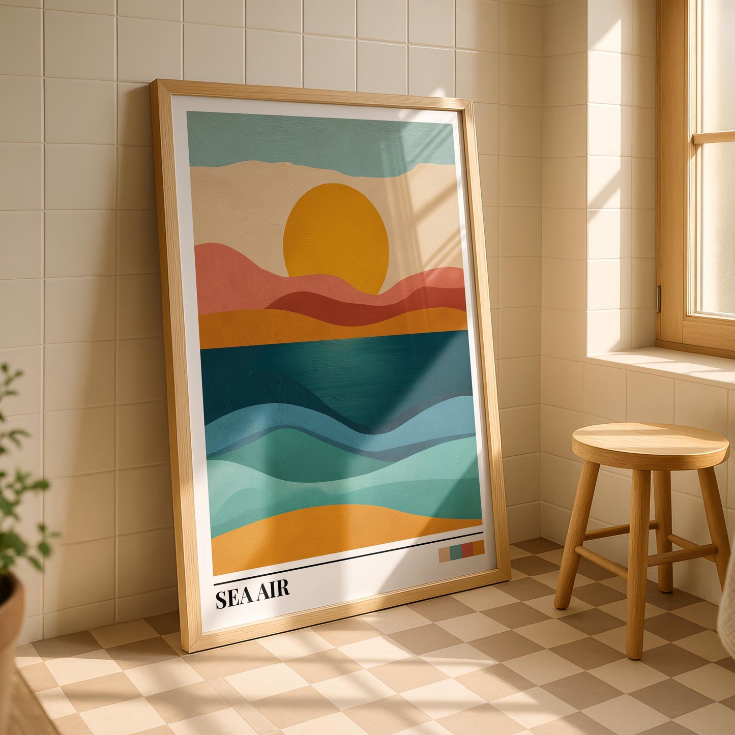 Bathroom Wall Art | Abstract Dopamine Decor