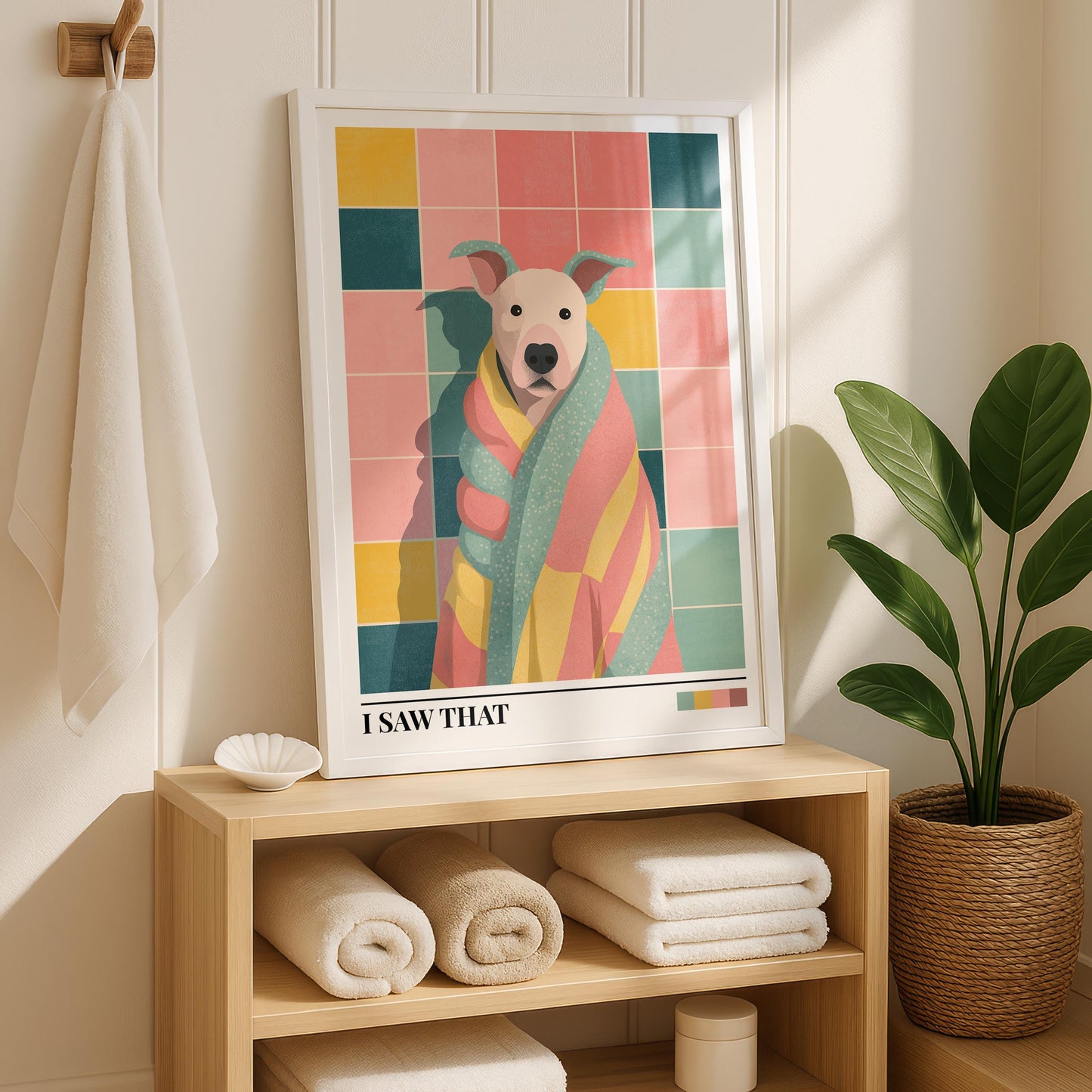 Bathroom Wall Art | Funny Dog Bathroom Decor