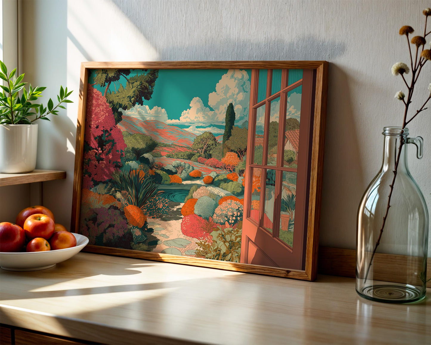 Dopamine Decor | Colourful Floral Garden Boho Art