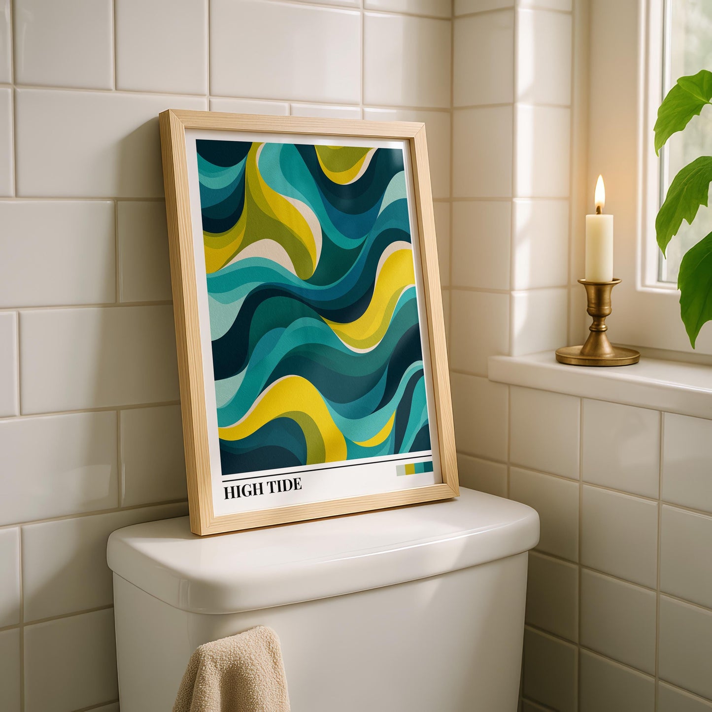 Bathroom Wall Art | Abstract Sea Wall Art