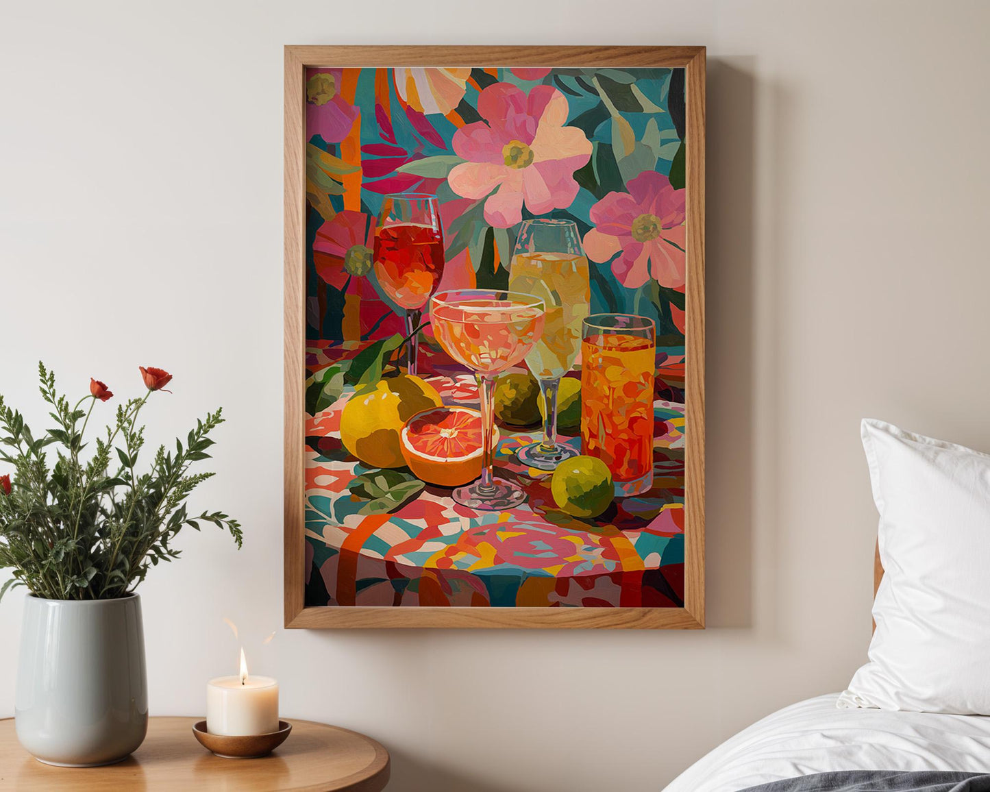Dopamine Decor | Abstract Floral Retro 1970s Print