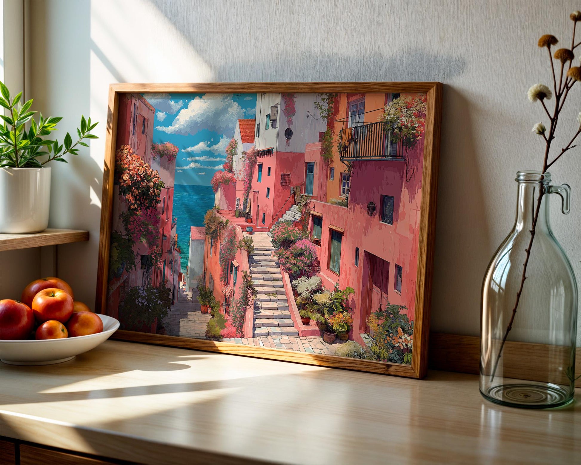 Maximalist Flower Wall Art | Colorful Mediterranean Floral Print