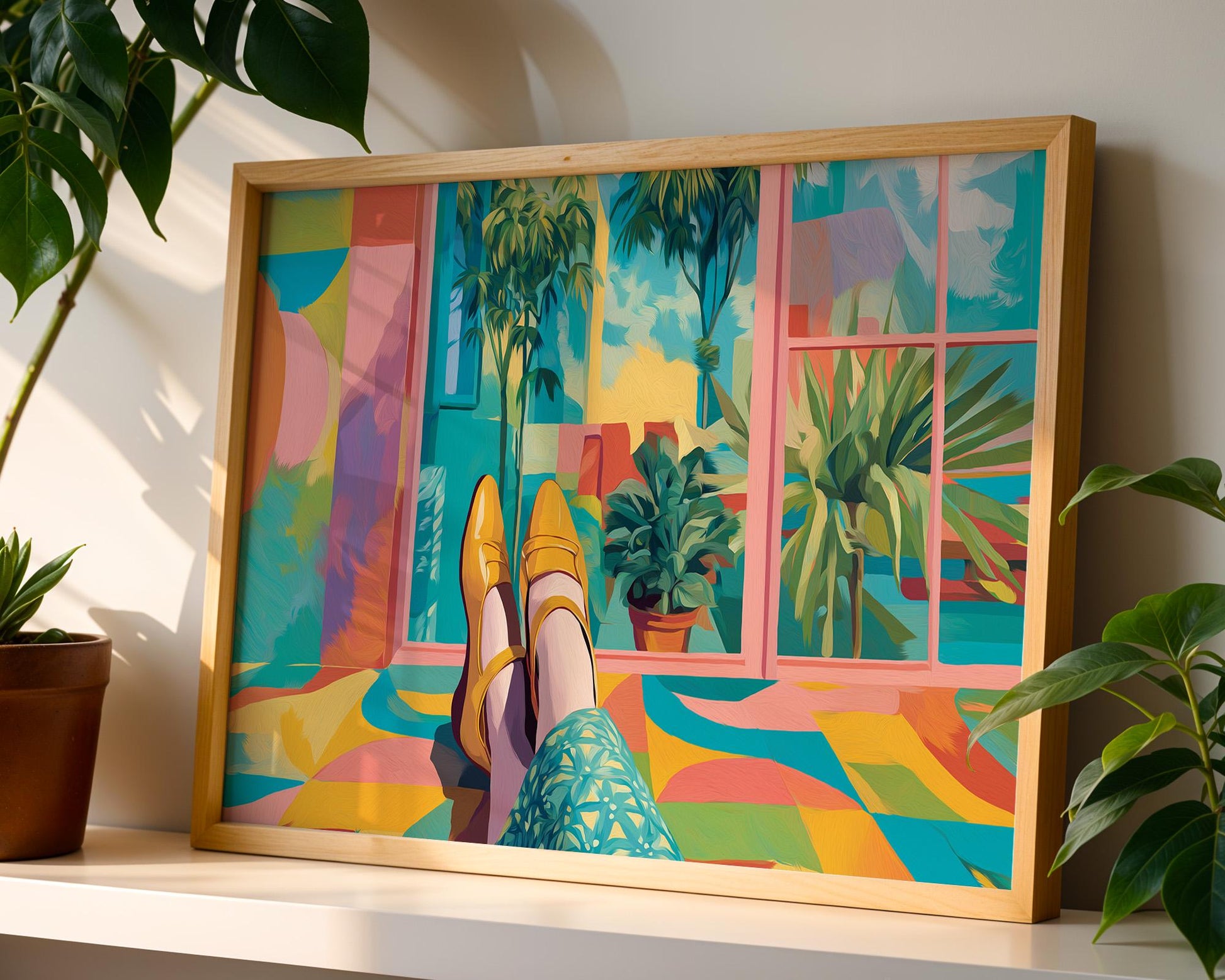 Dopamine Decor | Abstract Colorful Garden Art