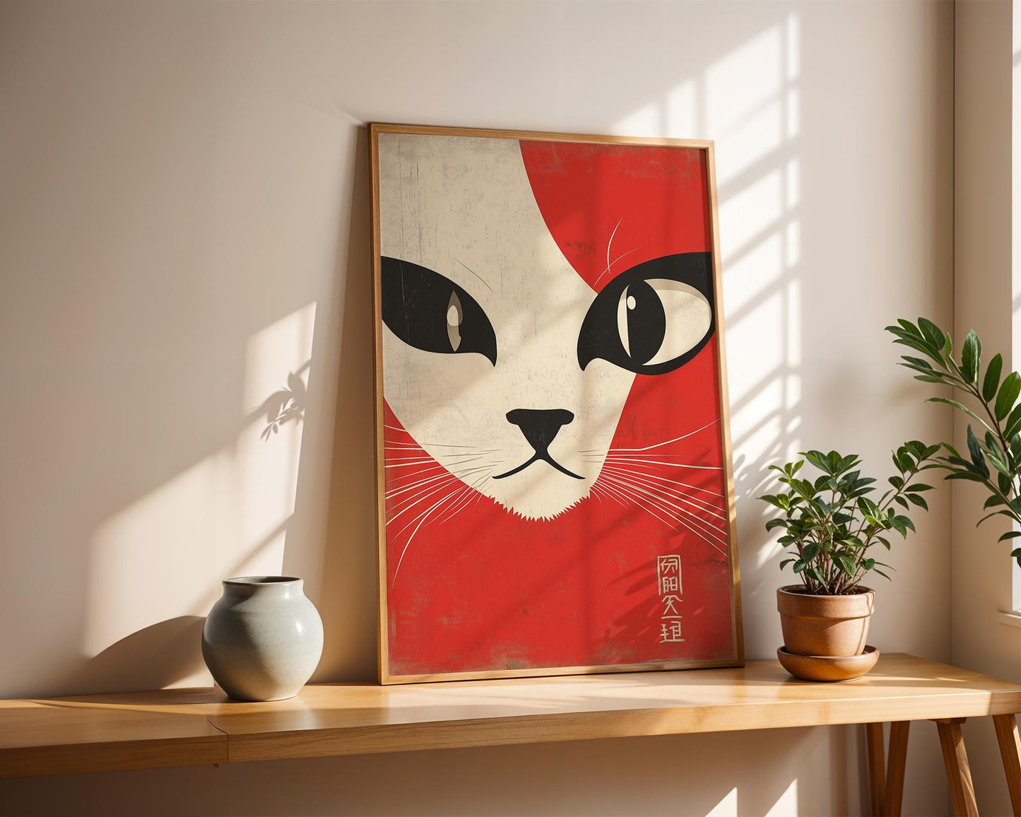 Japanese Wall Art | Japanese Cat Art Print