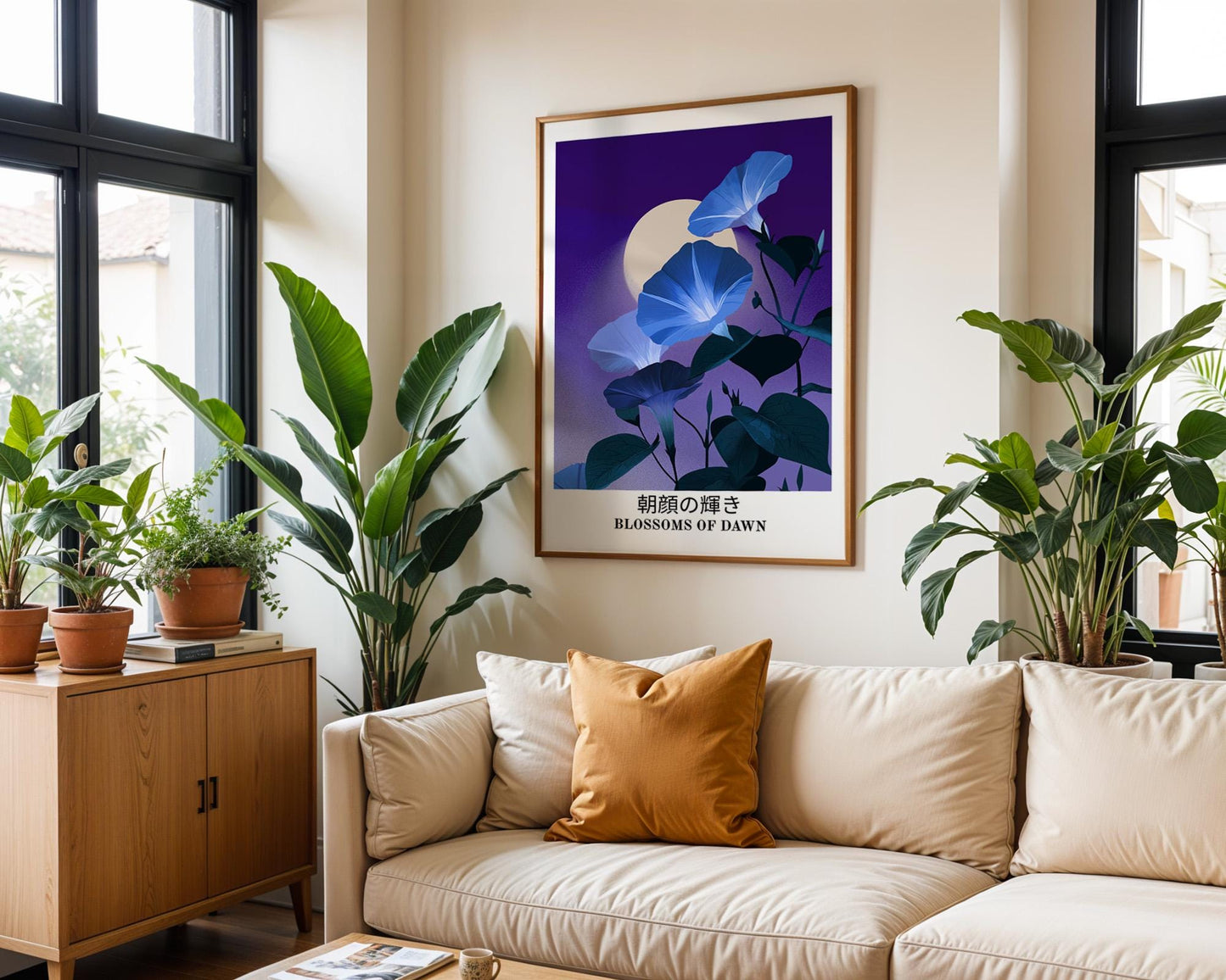 Japanese Wall Art Print | Retro Floral Decor