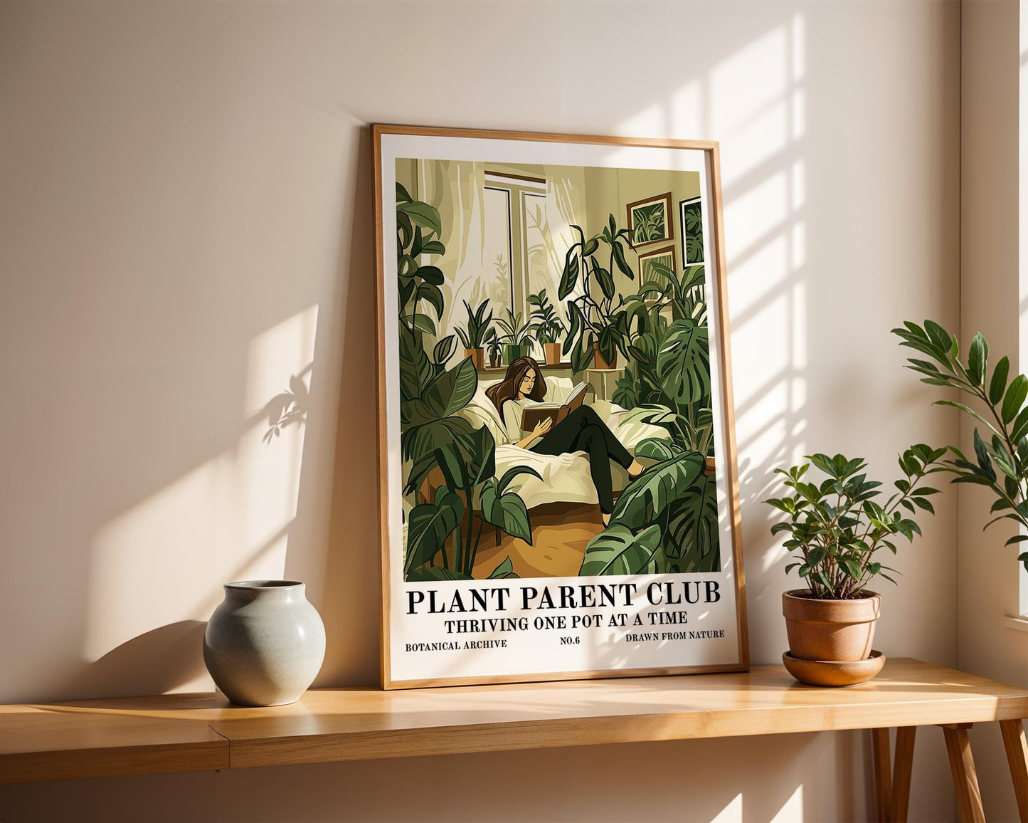 Flower Wall Decor | Retro Houseplant Poster