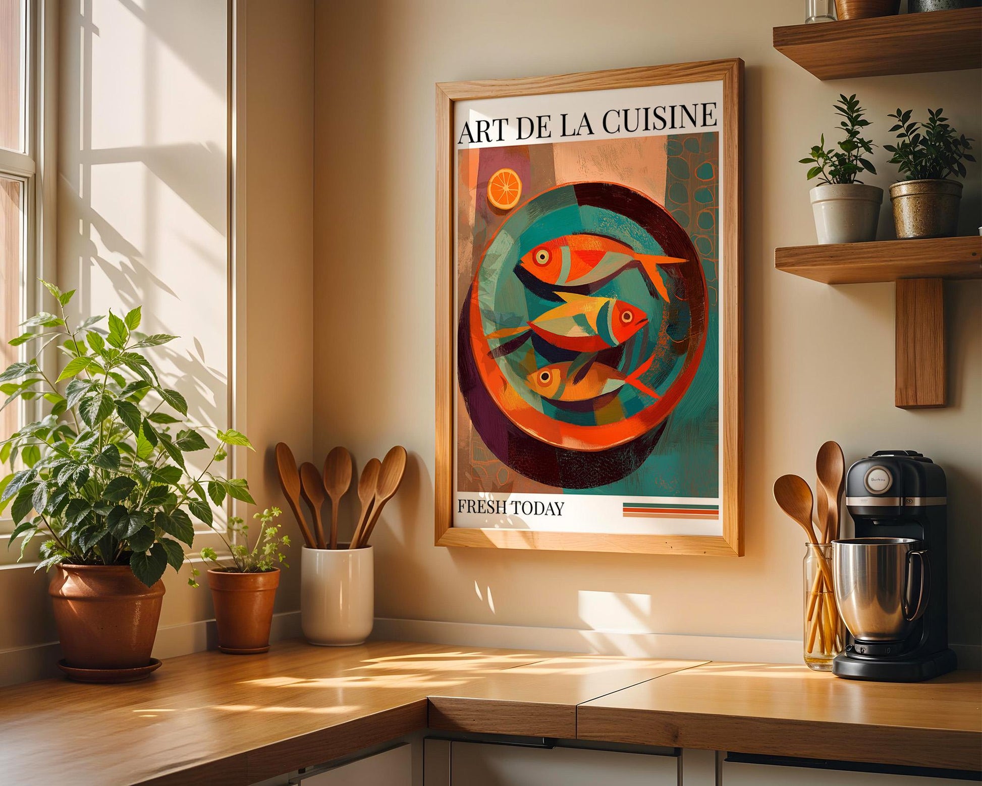 Kitchen Wall Art | Colorful Fish Wall Art