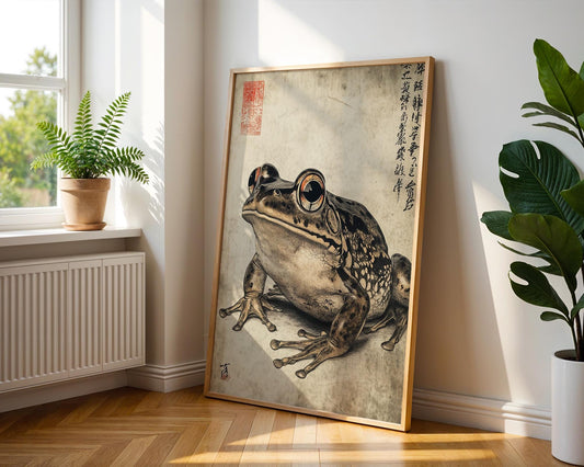 Japanese Wall Art | Japanese Frog Art Print