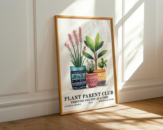 Flower Wall Decor | Retro Houseplant Wall Art